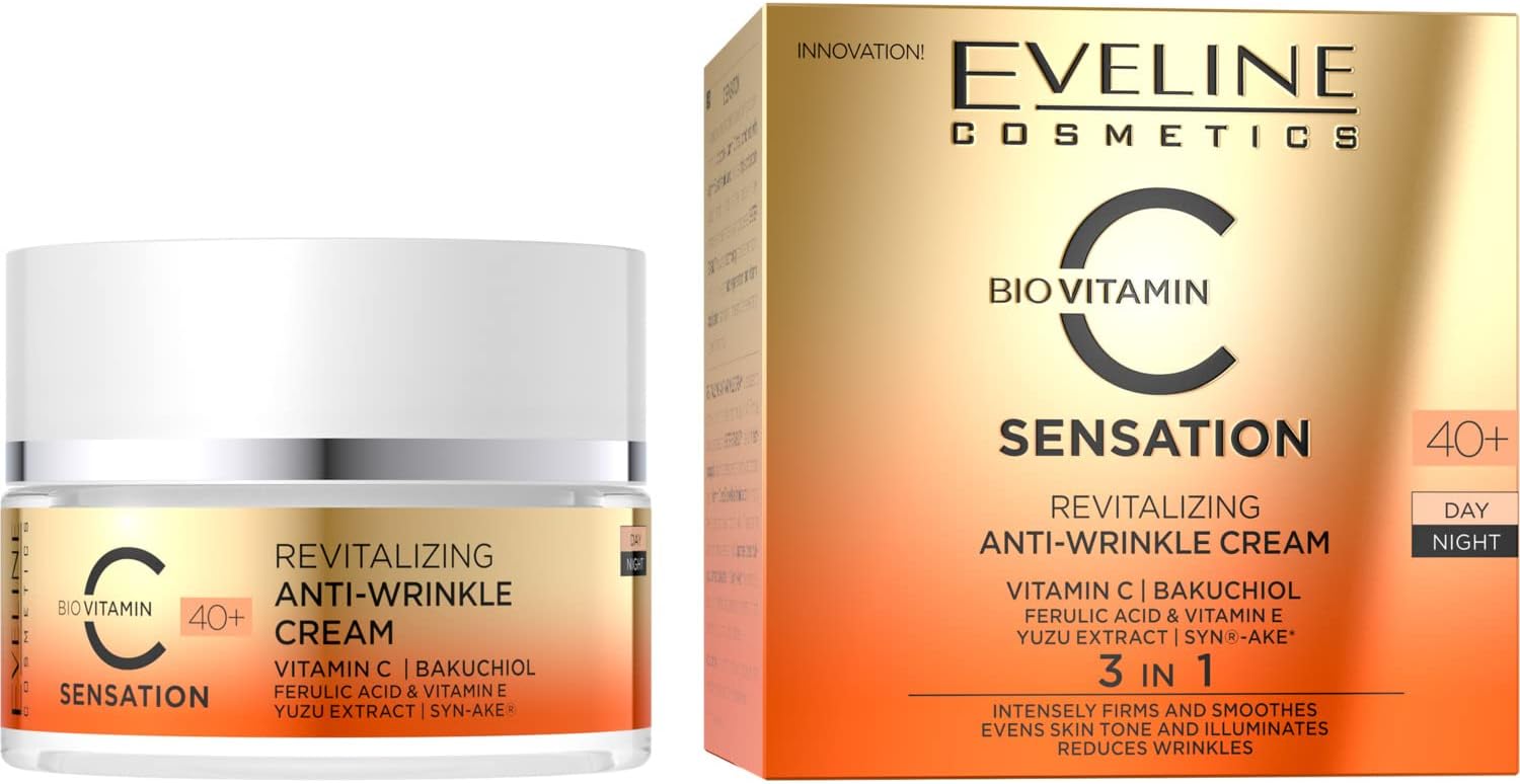 Eveline Bio Vitamin C Sensation 3 In 1 Anti Wrinkle Cream 40 Plus 50ml