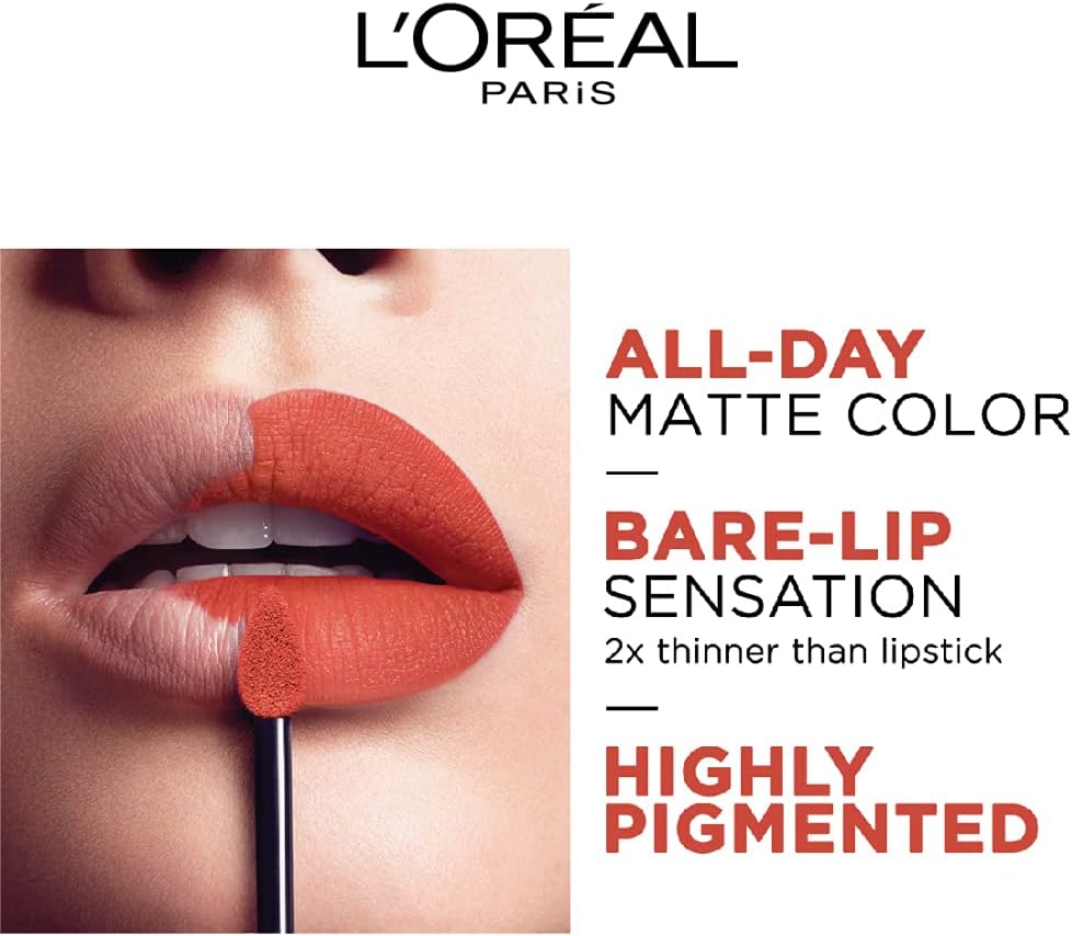 Loreal Paris Rouge Signature Matte Liquid Lipstick I Achieve 112