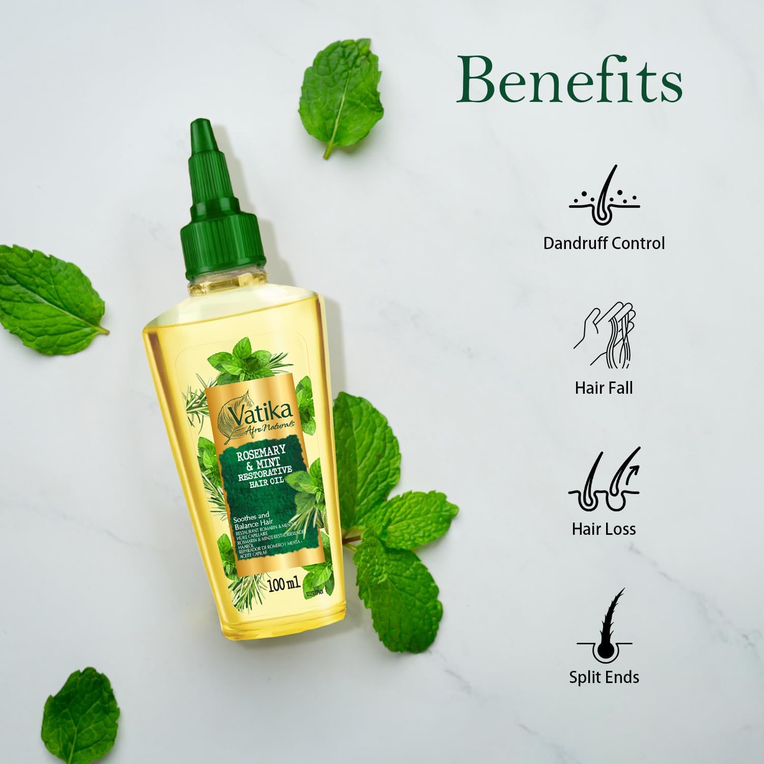 Dabur Vatika Afro Naturals Rosemary And Mint Restorative Hair Oil 100ml
