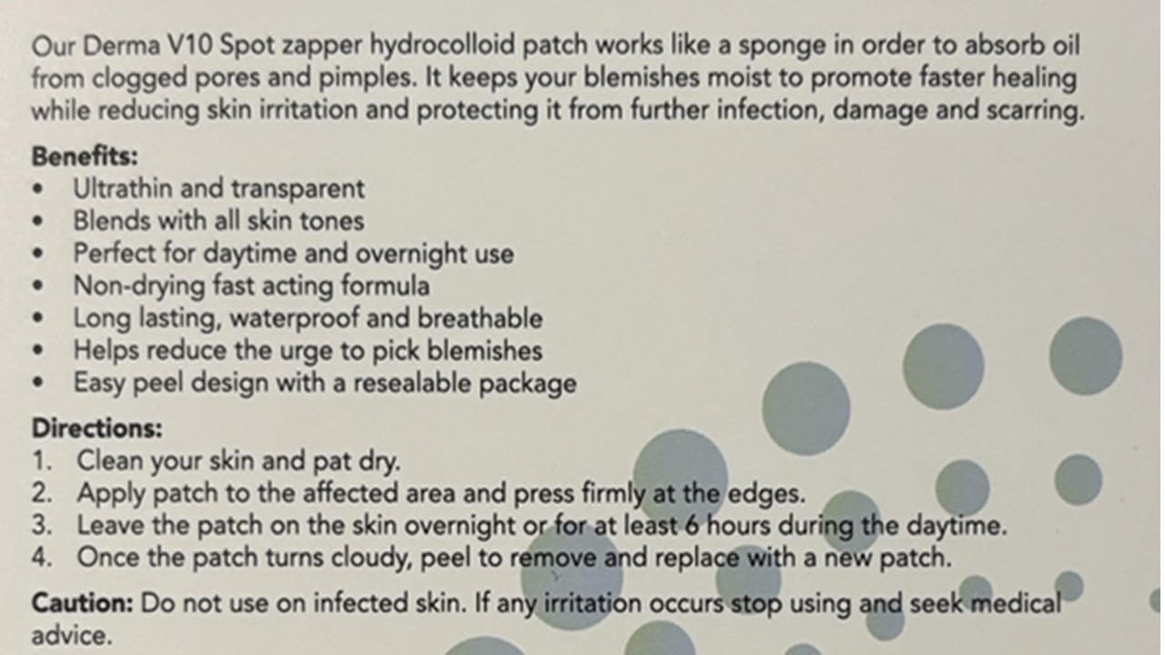 HealthPoint Derma V10 Spot Zapper Patches