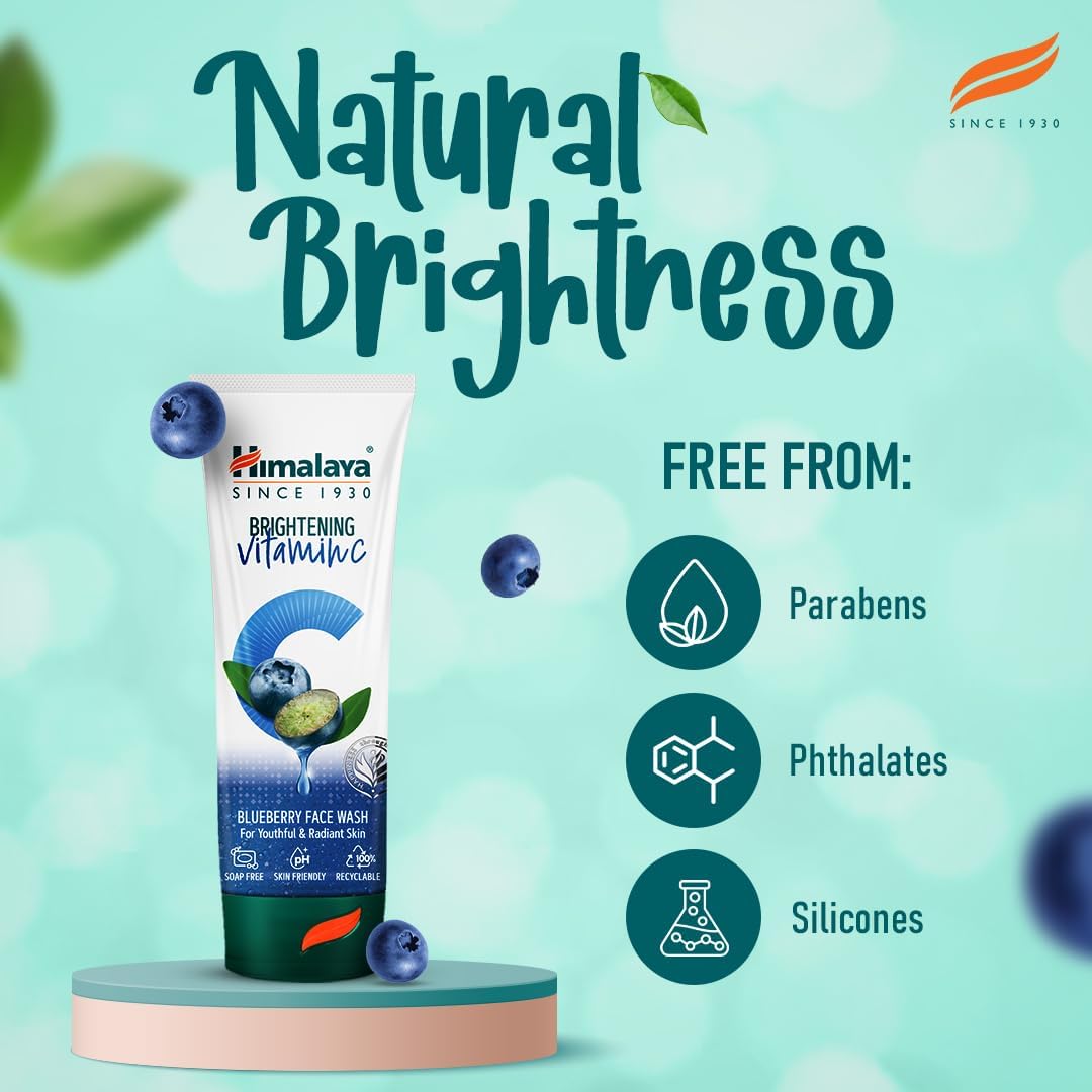 Himalaya Brightening Vitamin C Blueberry Face Wash 100ml