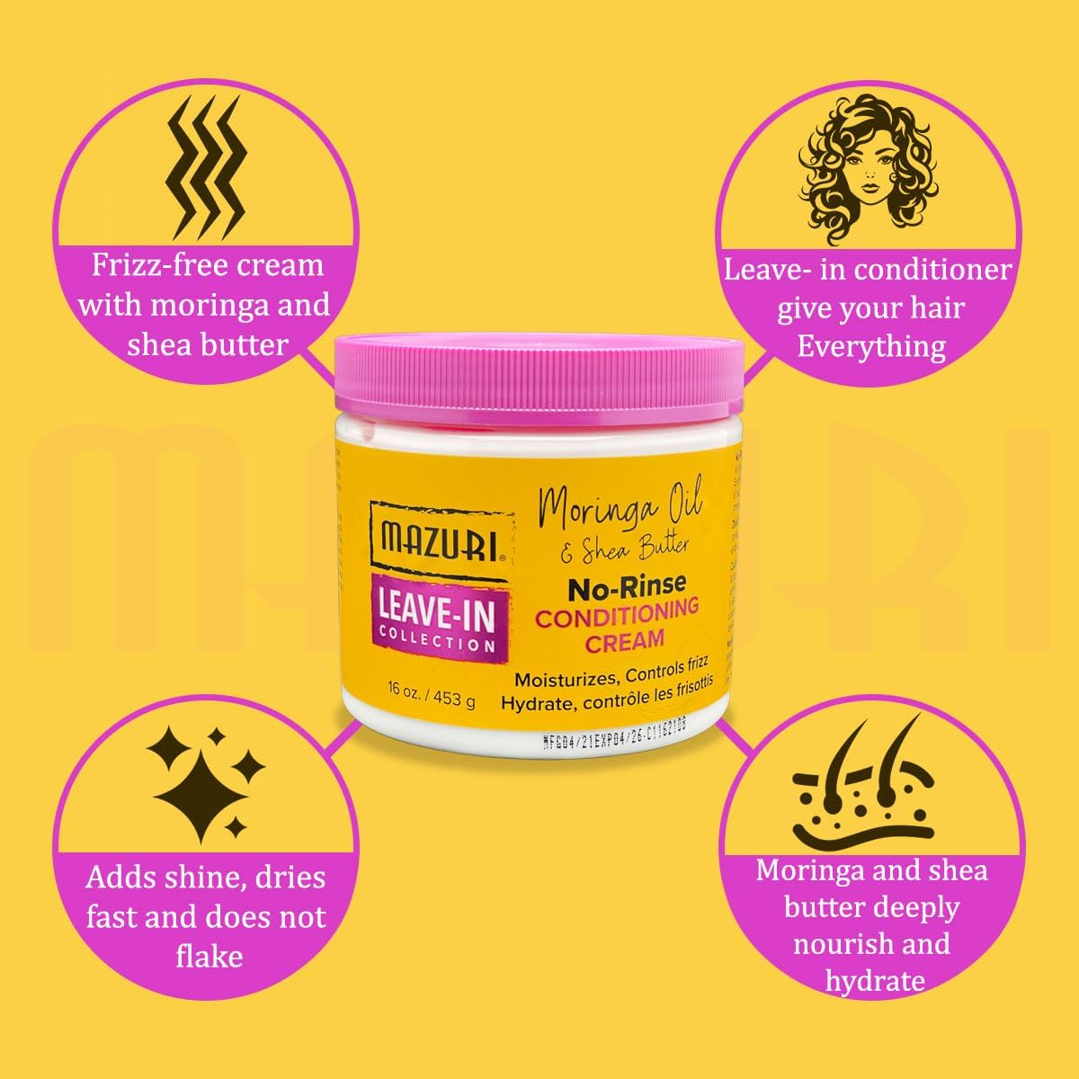 Mazuri Leave In Collection No Rinse Conditioning Cream 453g