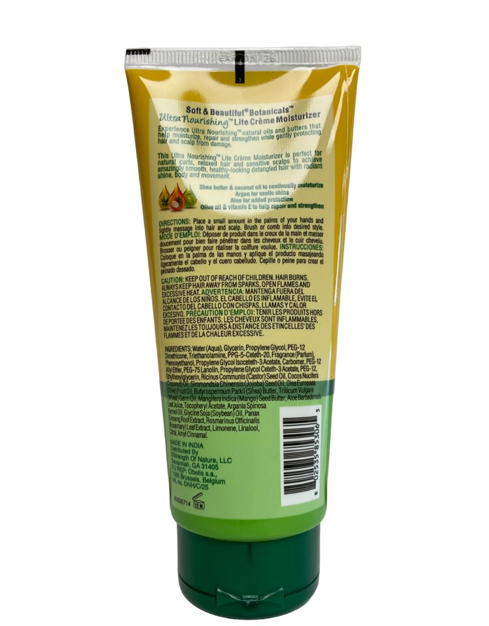 Soft And Beautiful Botanicals Shea Butter Nourishing Lite Creme Moisturizer 170g