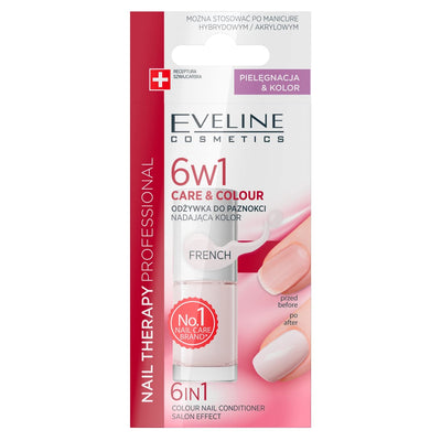 Eveline Nail Therapy Professional 6 In 1 French Colour Nail Conditioner 5ml