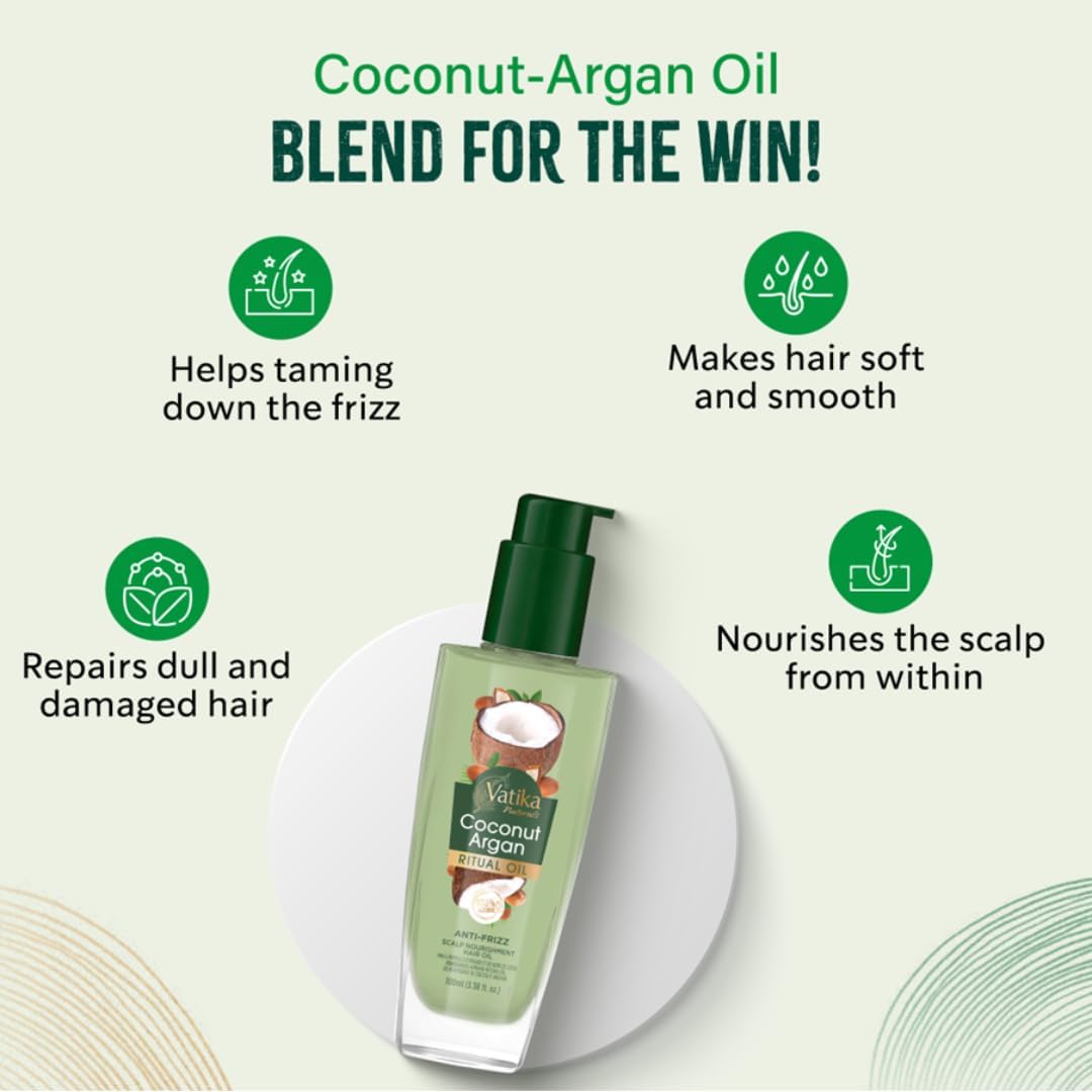 Dabur Vatika Naturals Coconut Argan Ritual Oil 100ml