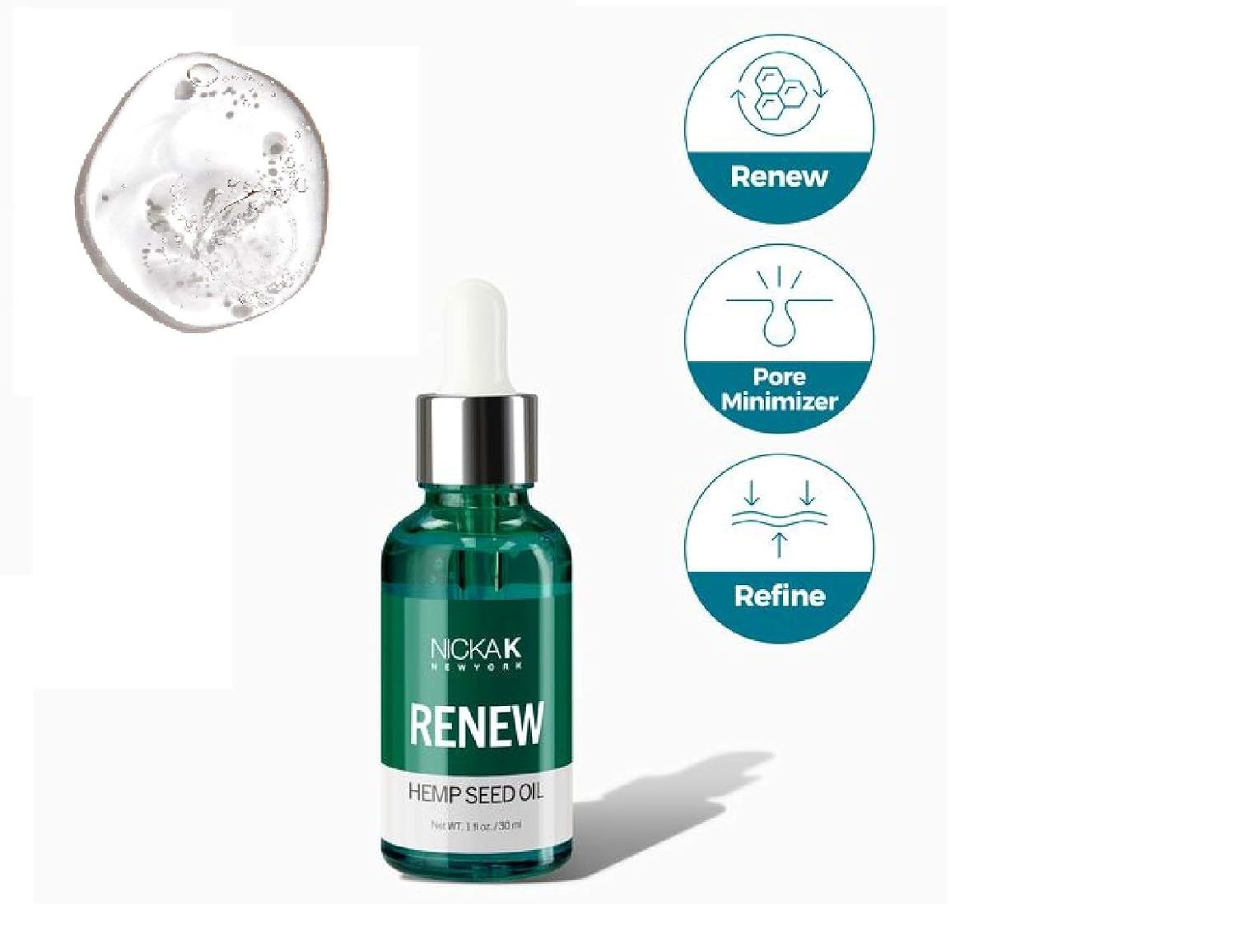 NICKA K NEWYORK Nicka K Renew Hemp Seed Oil Ampoule Serum 30ml