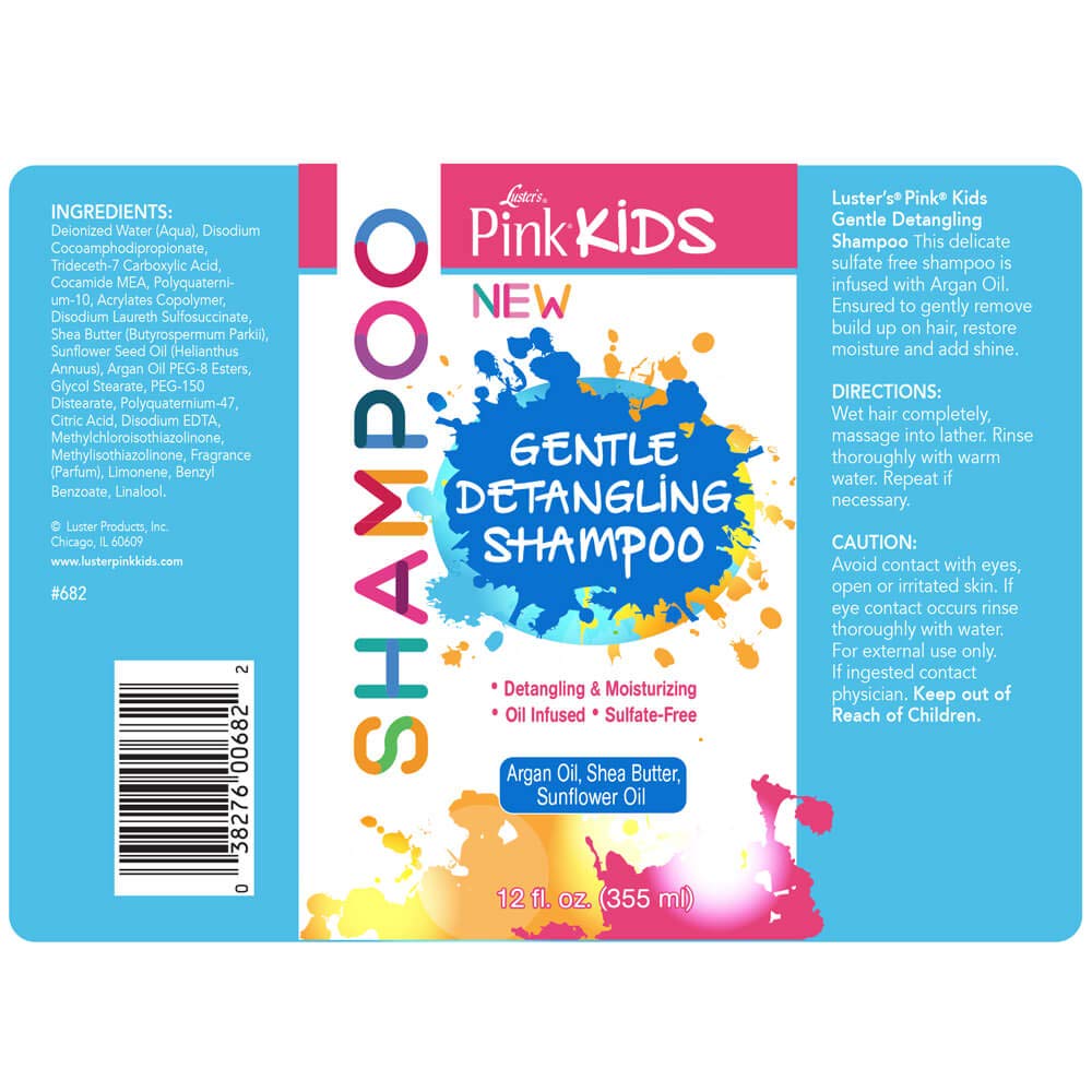 Lusters Products Pink Kids Gentle Detangling Shampoo 355ml