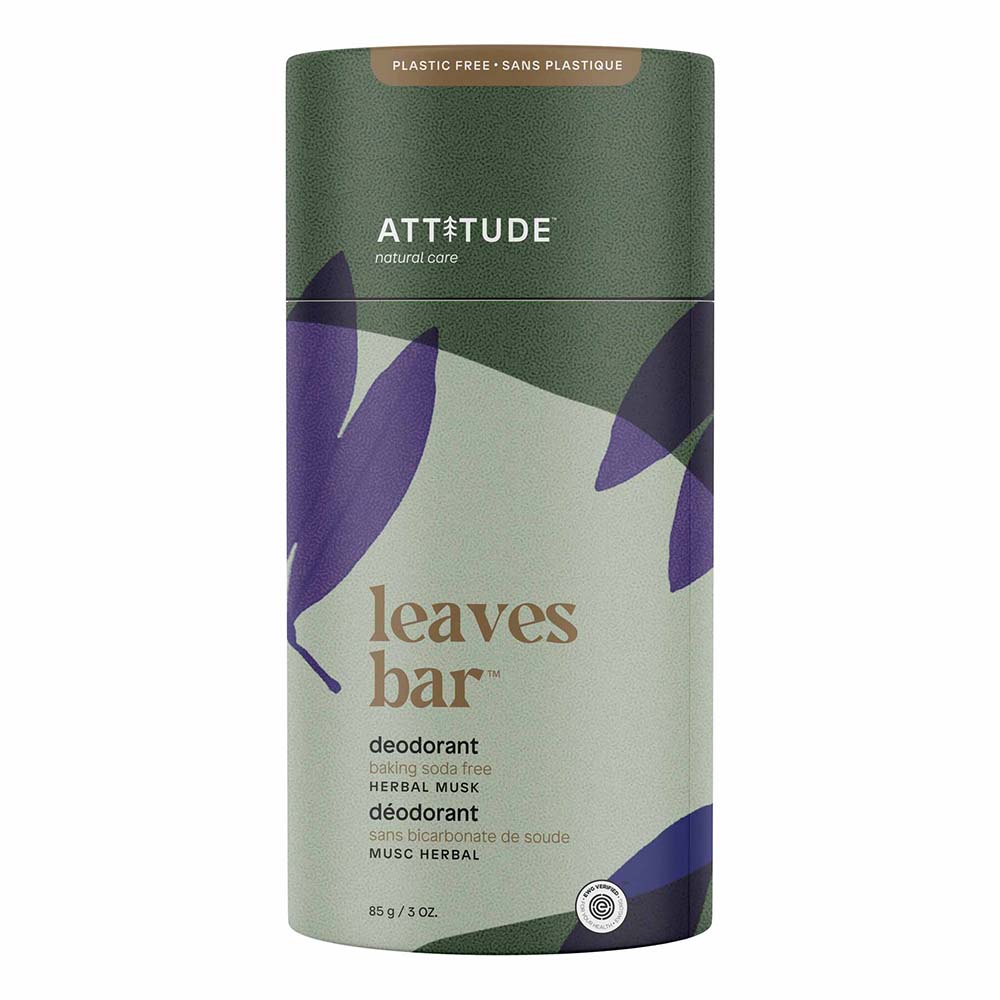 Attitude Leaves Bar Herbal Musk Deodorant Long Lasting Protection 85g