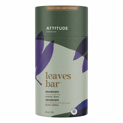 Attitude Leaves Bar Herbal Musk Deodorant Long Lasting Protection 85g