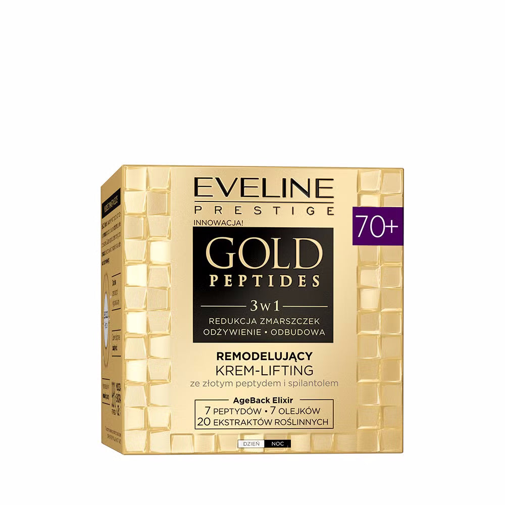 Eveline Gold Peptides 3 In 1 Remodelling Cream Lifting 70 Plus 50ml
