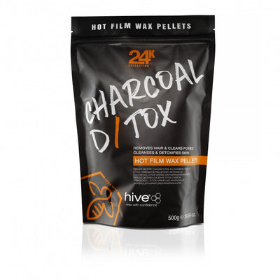 Hive 24K Collection Charcoal D Tox Hot Film Wax Pellets 500g