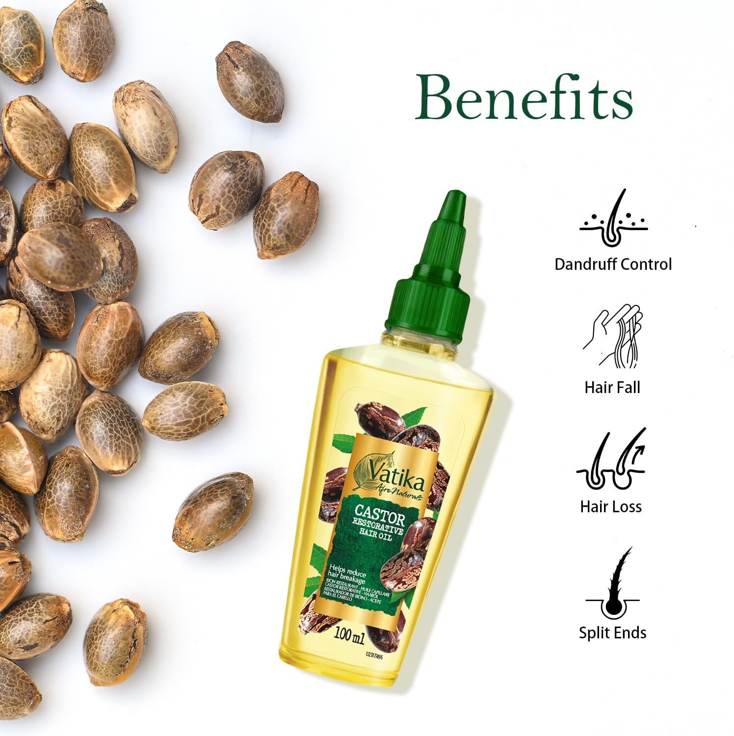 Dabur Vatika Afro Naturals Castor Restorative Hair Oil 100ml