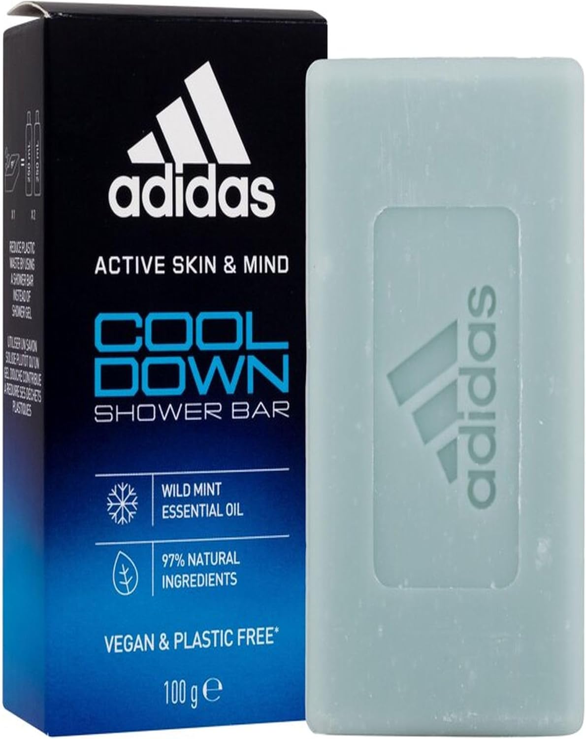 Adidas Active Skin Shower Bar With Cool Down 100g