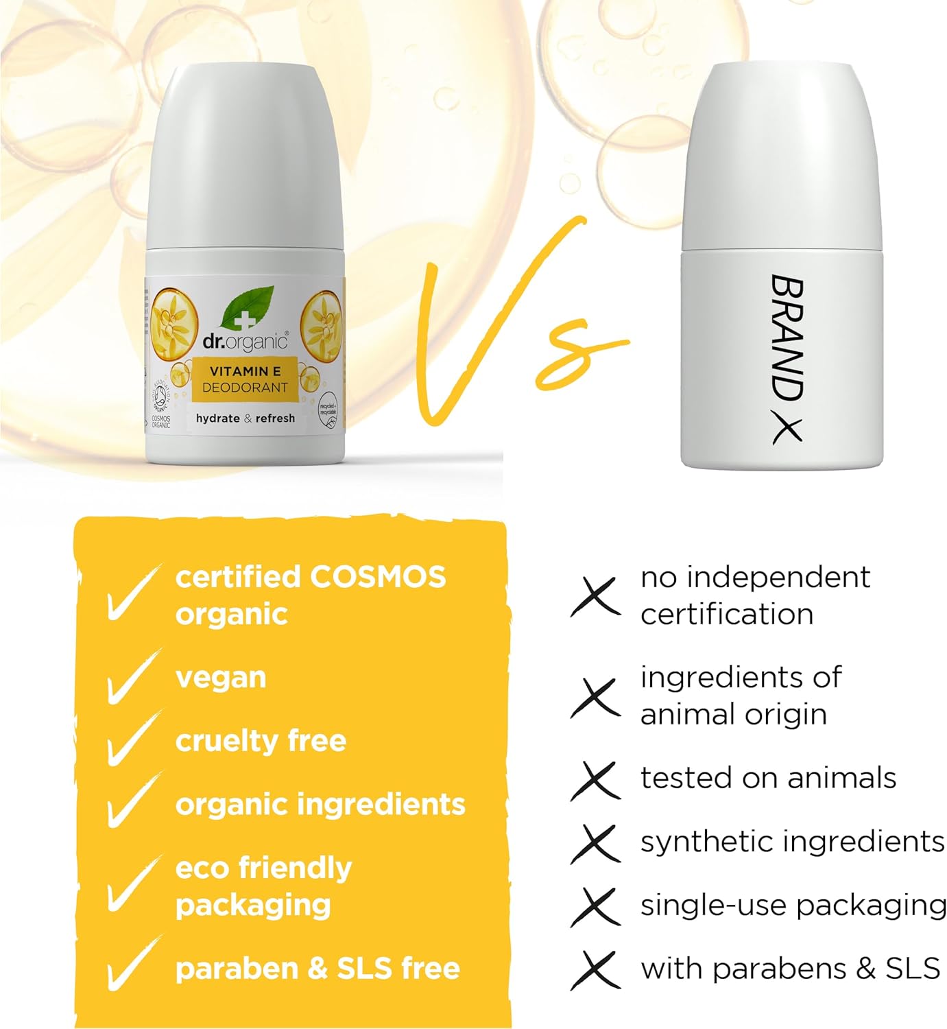 Dr Organic Bioactive Skincare Organic Vitamin E Deodorant Roll On 50ml