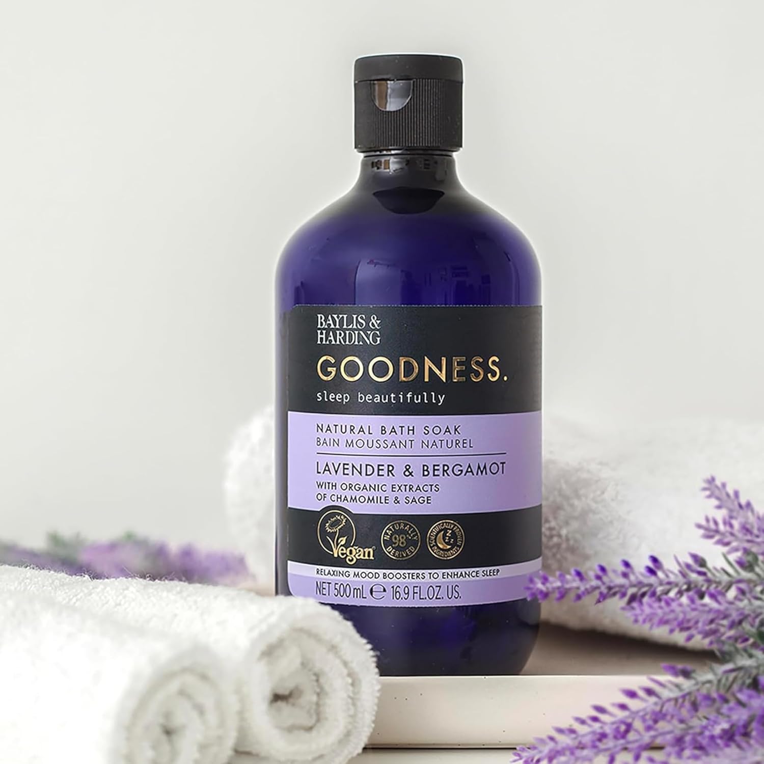 Baylis And Harding Baylis Goodness Lavender & Bergamot Natural Bath Soak 500ml
