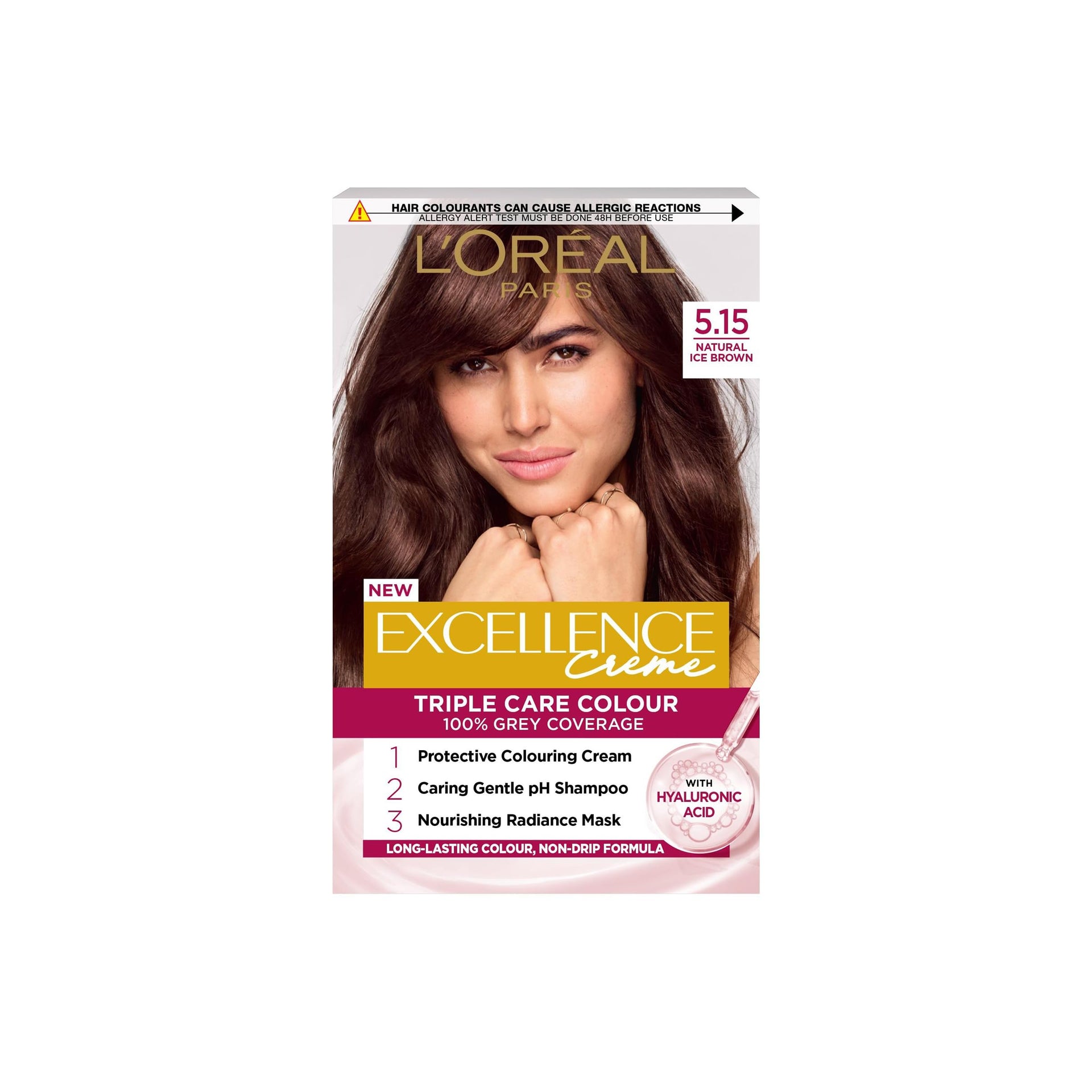 Loreal Paris Permanent Colour Excellence Creme Colorant 5.15 Natural Iced Brown