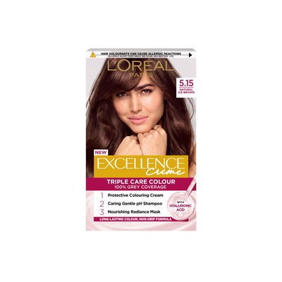Loreal Paris Permanent Colour Excellence Creme Colorant 5.15 Natural Iced Brown