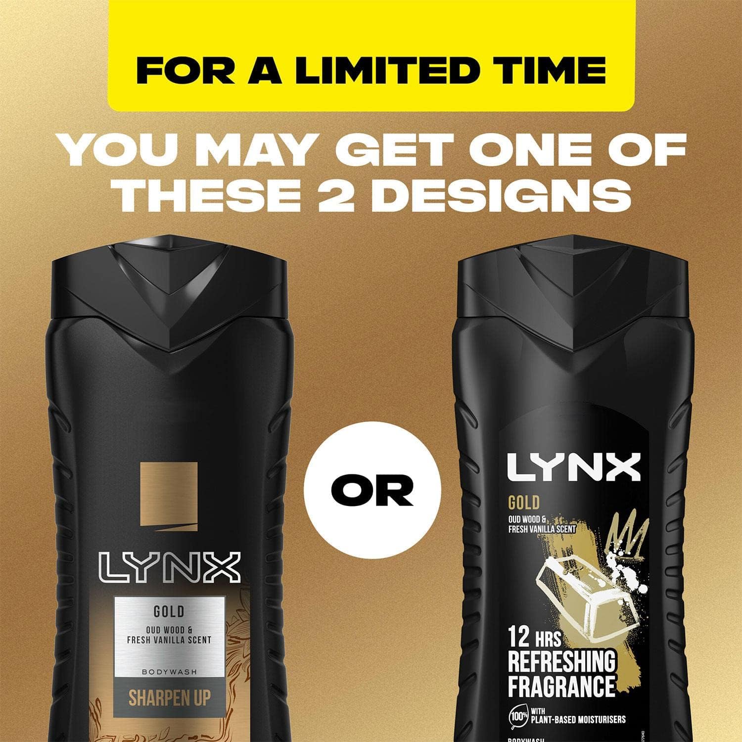 Lynx Gold Oud Wood And Dark Vanilla Sharpen Up Body Wash 500ml