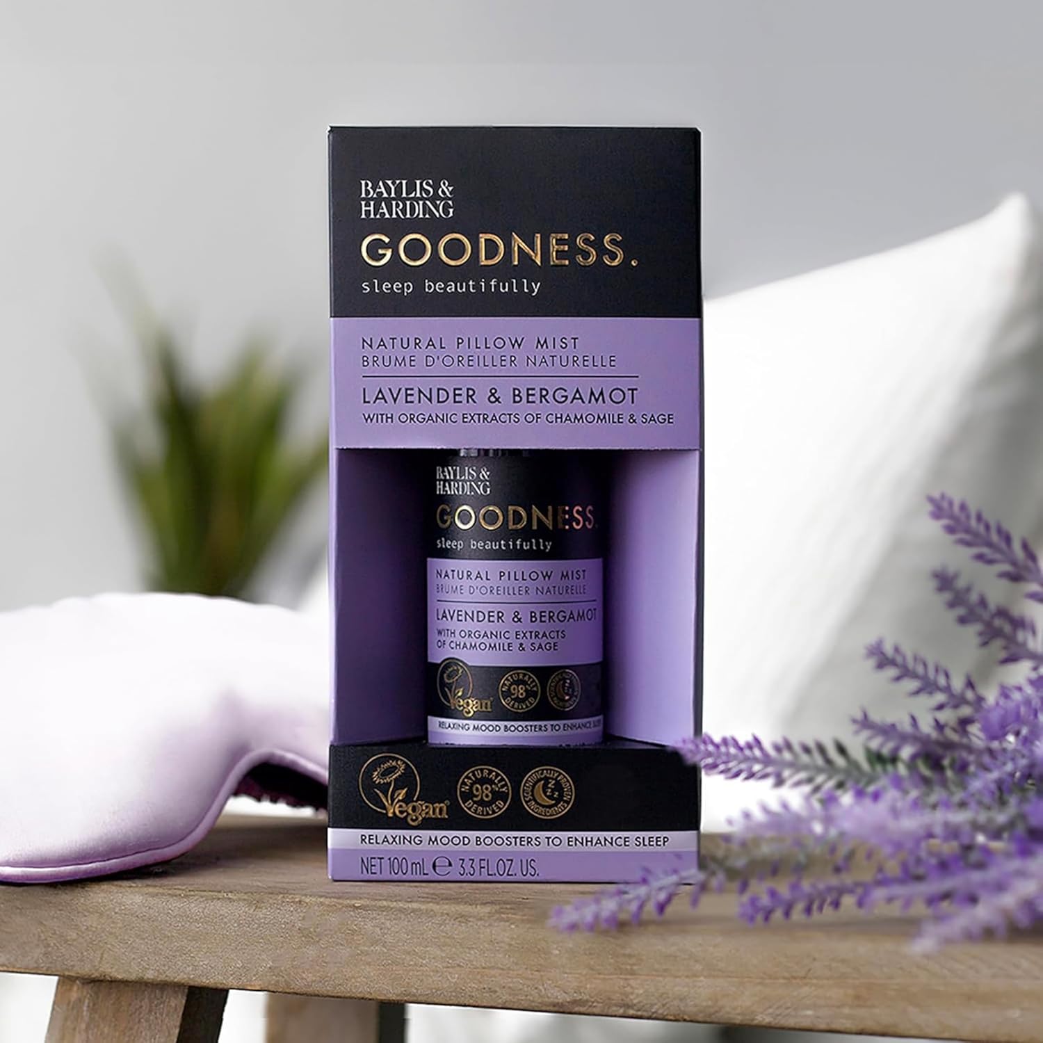 Baylis And Harding Goodness Lavender And Bergamot Natural Pillow Mist 100ml