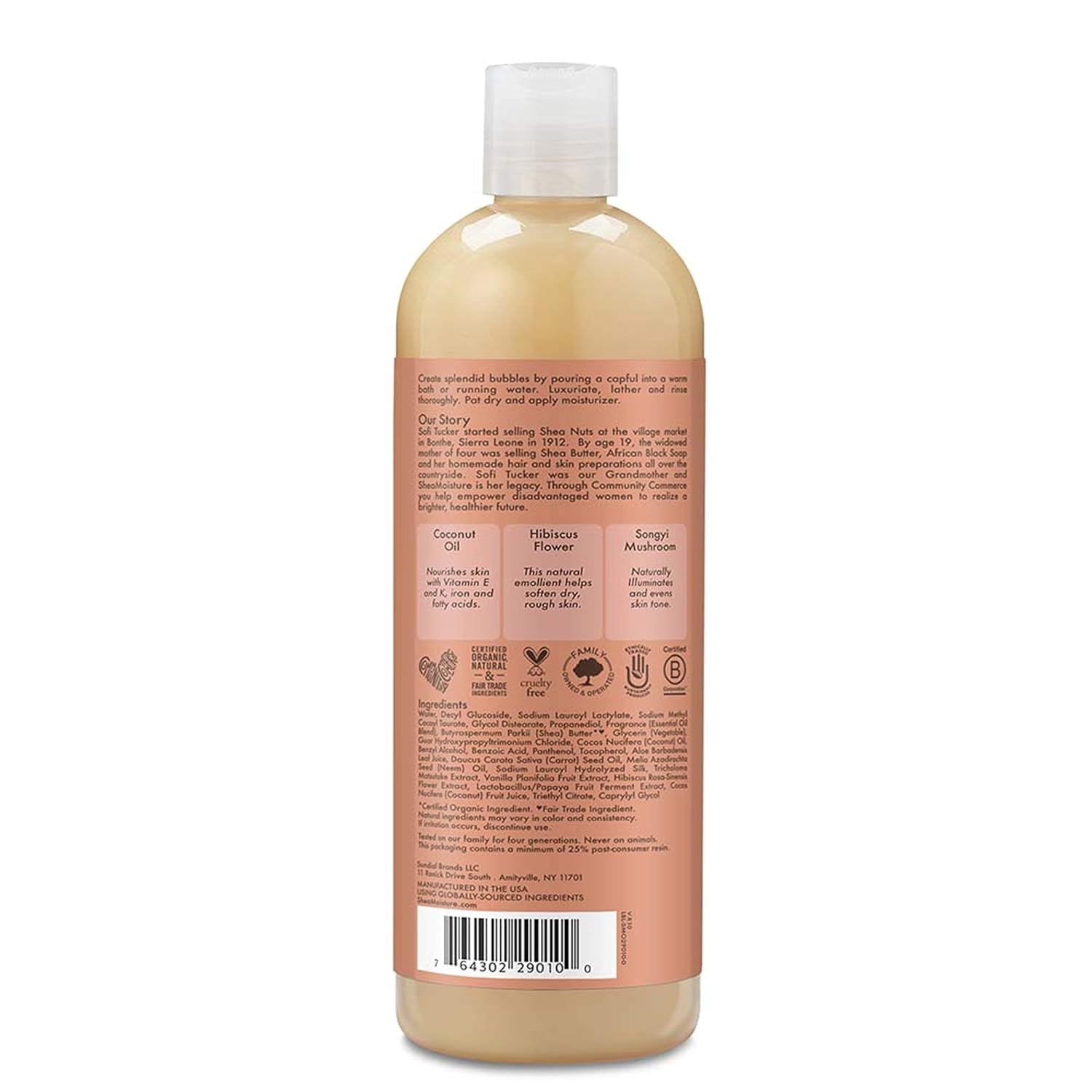 Shea Moisture Coconut And Hibiscus Foaming Milk And Body Wash 473ml