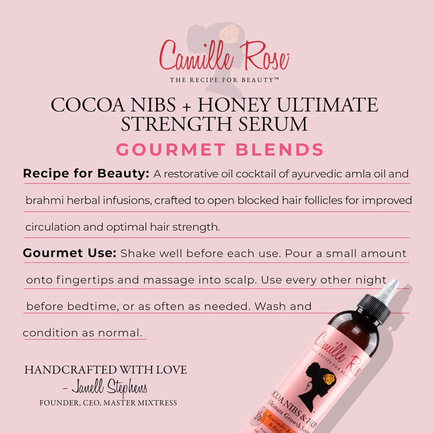 Camille Rose Naturals Cocoa Nibs And Honey Ultimate Strength Serum 240ml