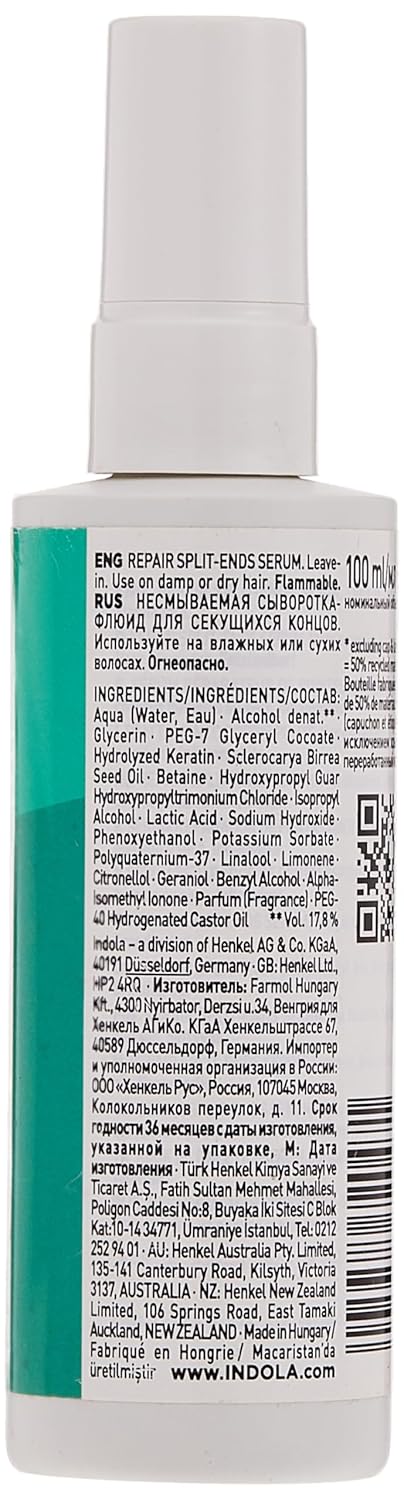 Indola Exclusively Professional Indola Vegan Repair Split Ends Serum 100ml