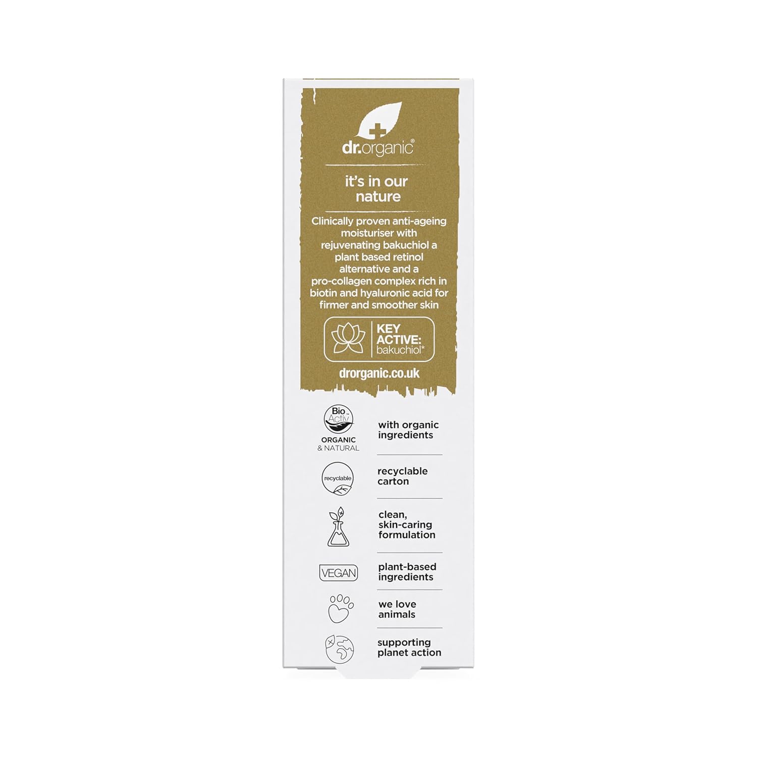 Dr Organic Pro Collagen Plus Anti Ageing Moisturiser With Bakuchiol 50ml
