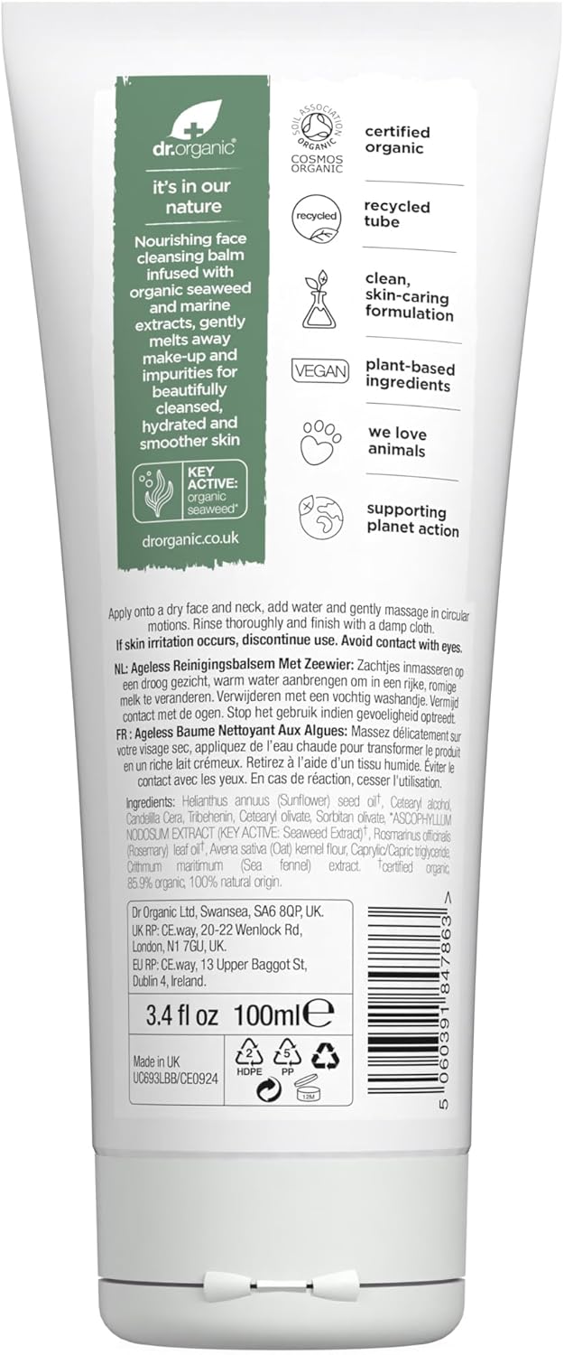 Dr Organic Ageless Cleansing Balm With Seaweed 100ml