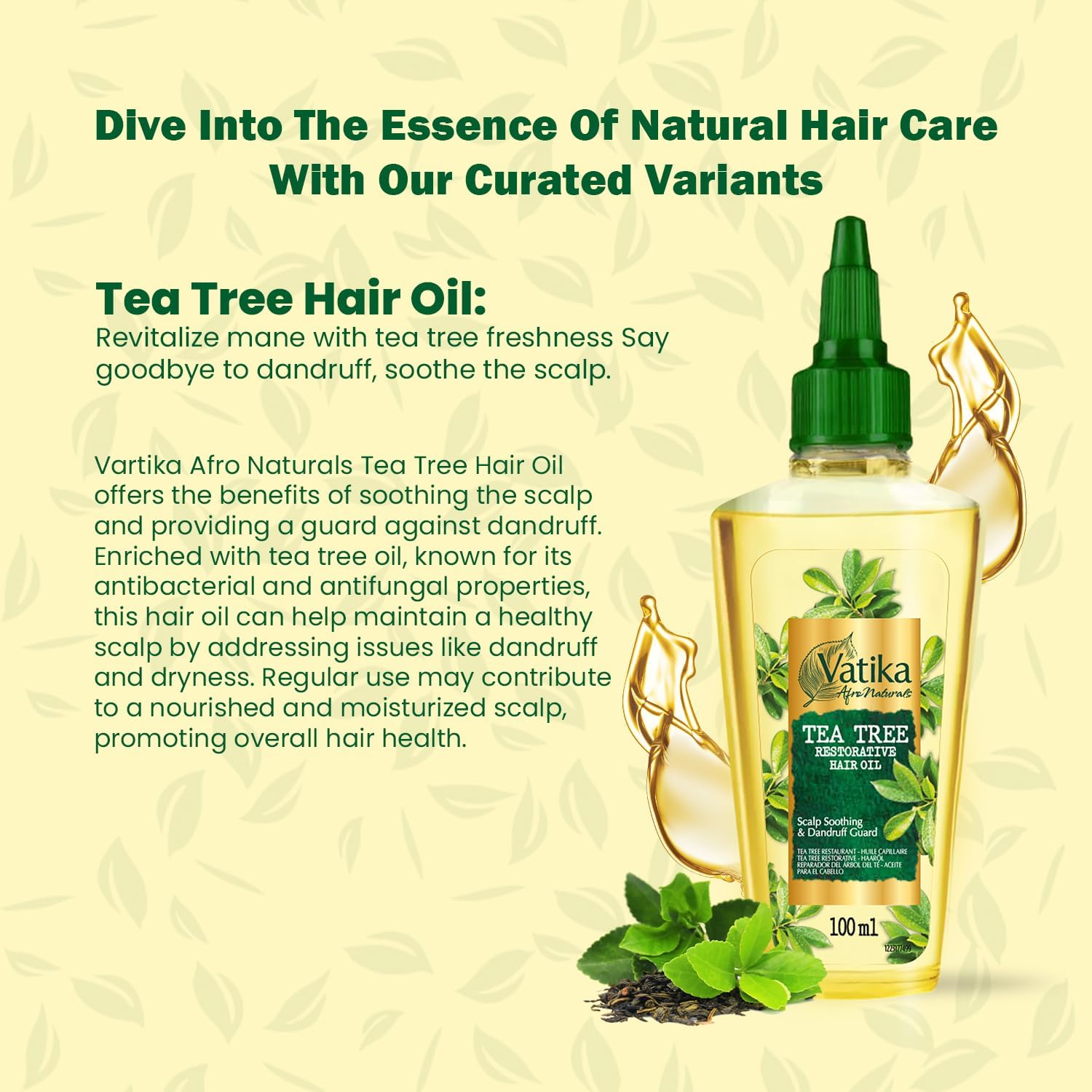 Dabur Vatika Afro Naturals Tea Tree Restorative Hair Oil 100ml