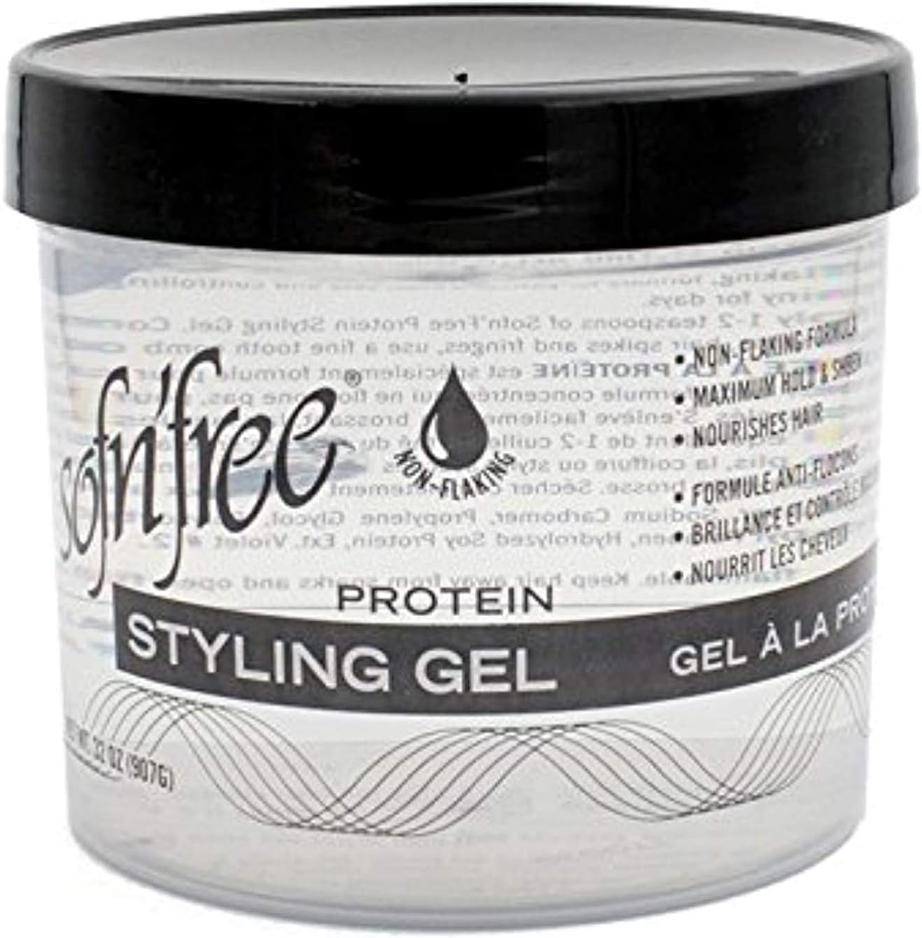 Sof N Free Protein Styling Gel Clear 180ml, 500ml / 907ml