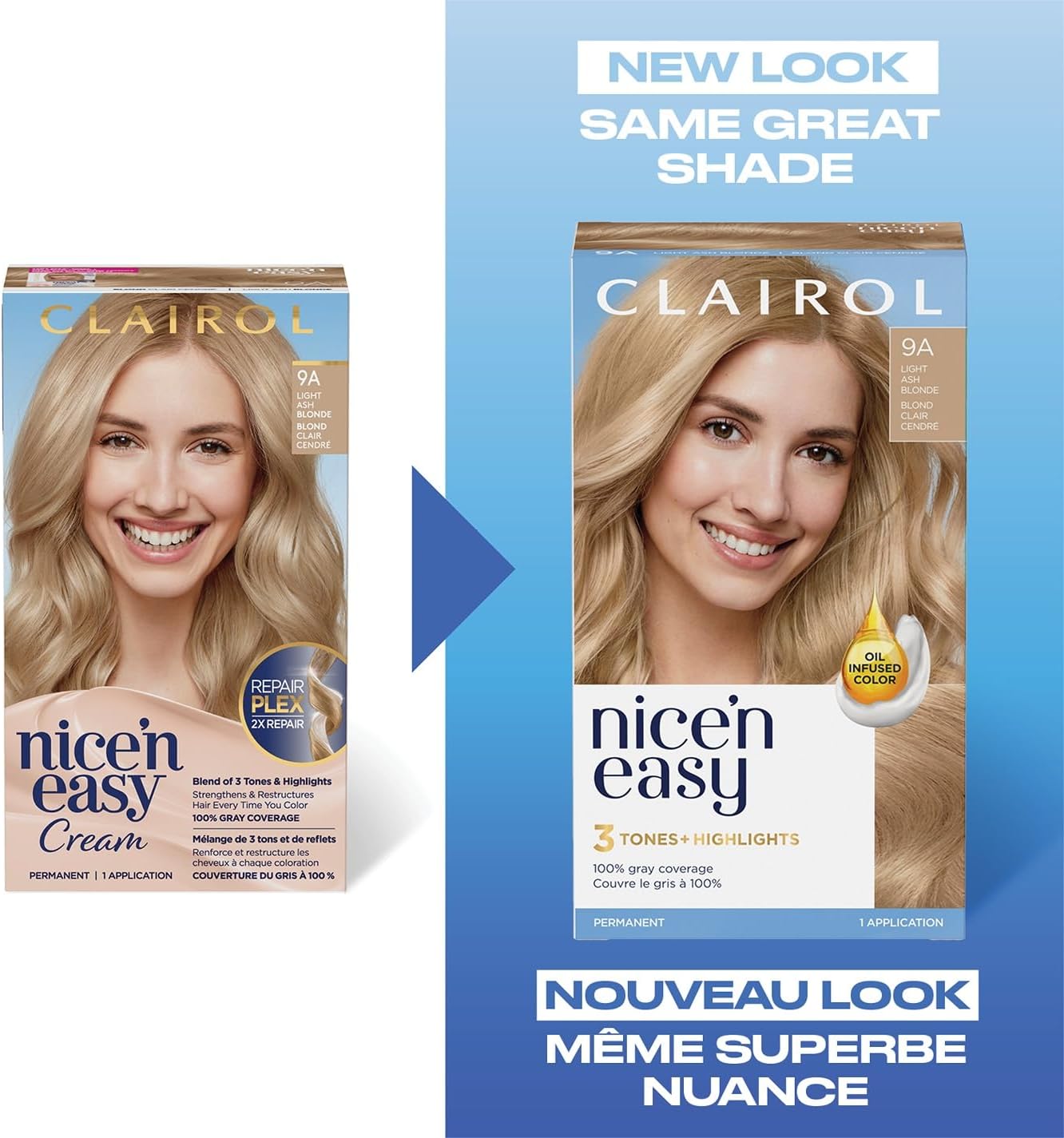 Clairol Nice N Easy Permanent Hair Color 9A Light Ash Blonde