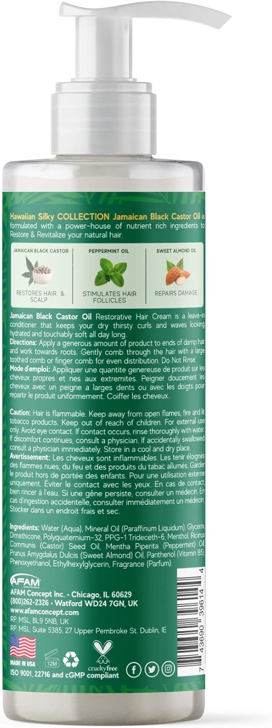 JF Labs Hawaiian Silky Jamaican Black Castor Oil Restorative Hair Cream 354ml