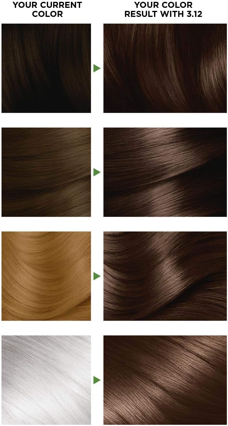 Garnier Nutrisse Creme Permanent Nourishing Hair Color 3.12 Frozen Brown