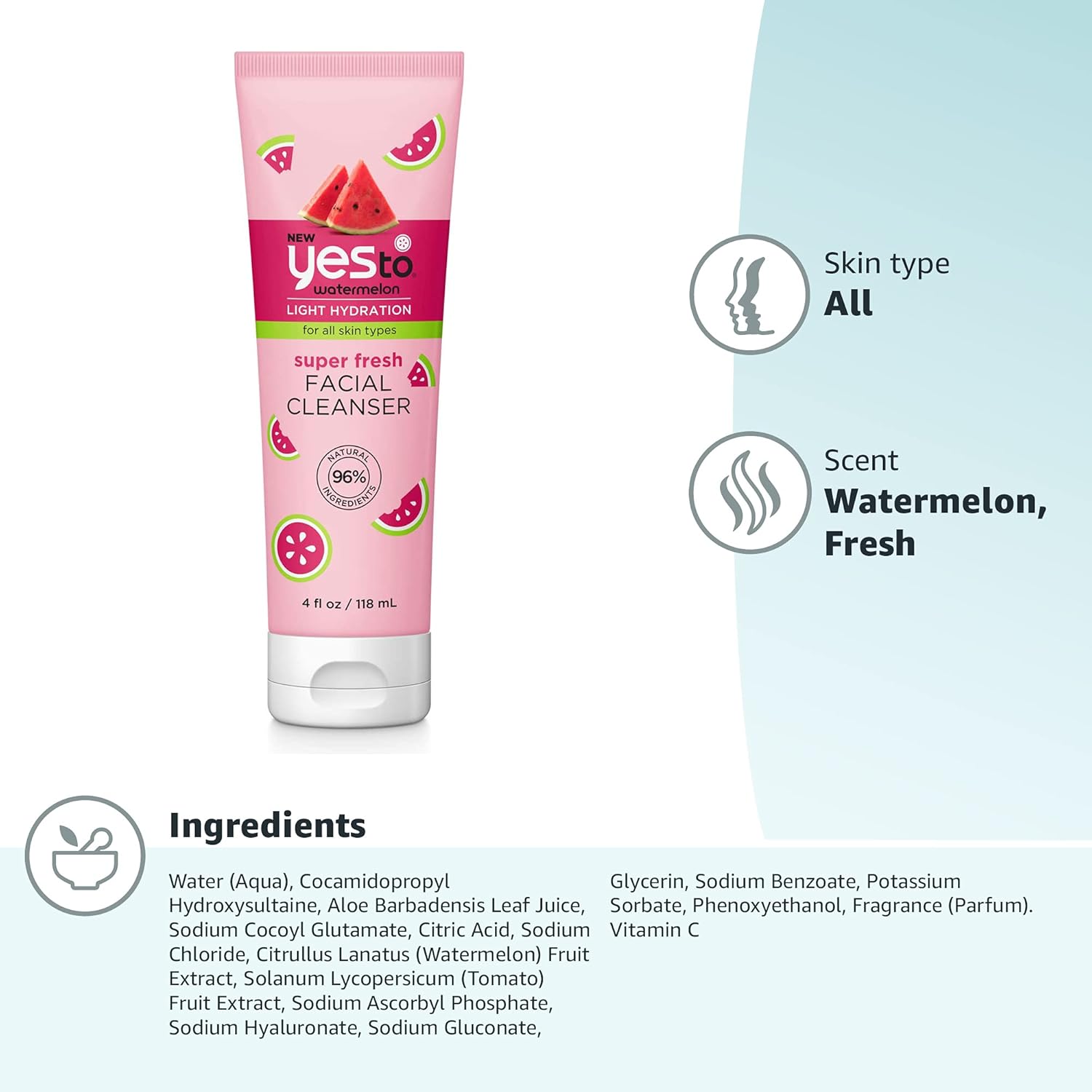 Yes To Watermelon Daily Gel Cleanser 118ml