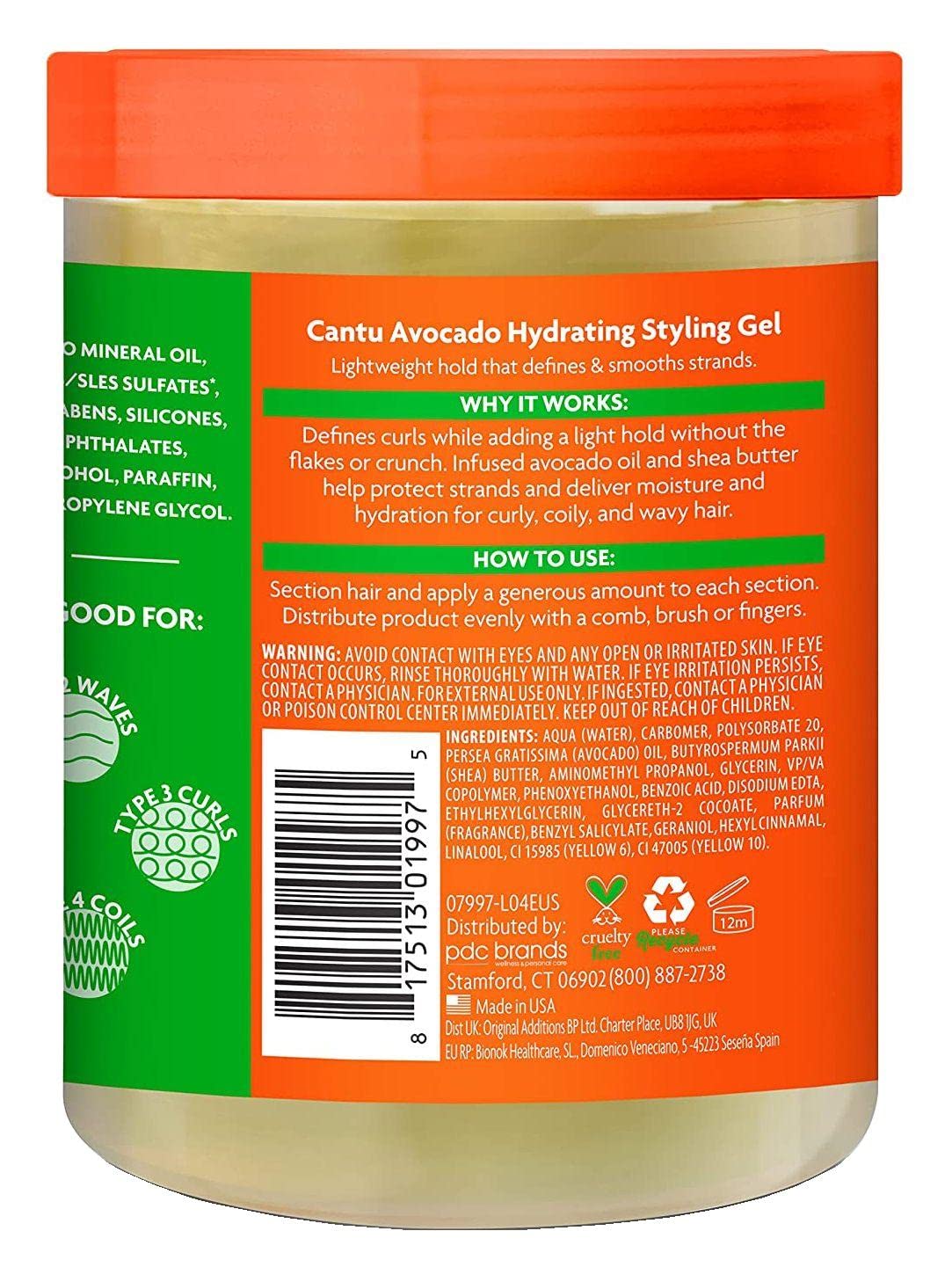 Cantu Avocado Hydrating Styling Gel With Avocado Oil & Shea Butter 524g - Afro Hair Boutique