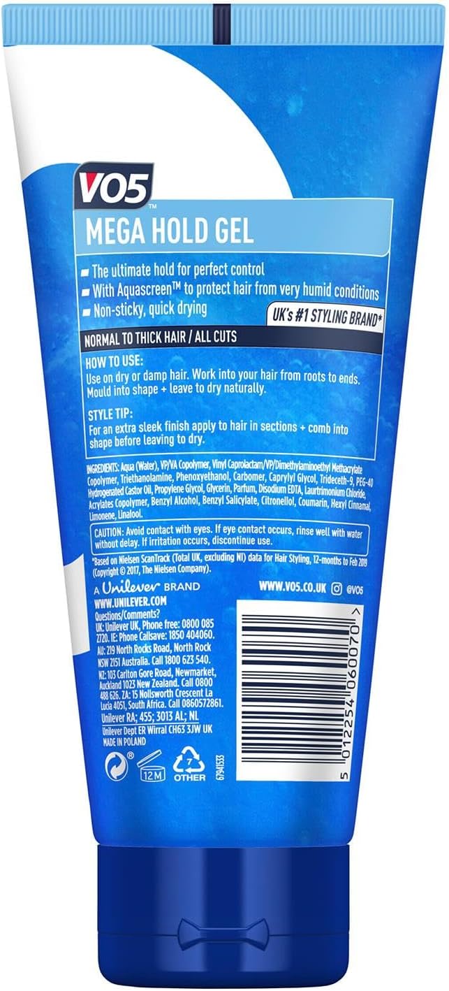 VO5 Styling Gel Mega Hold Control 200ml