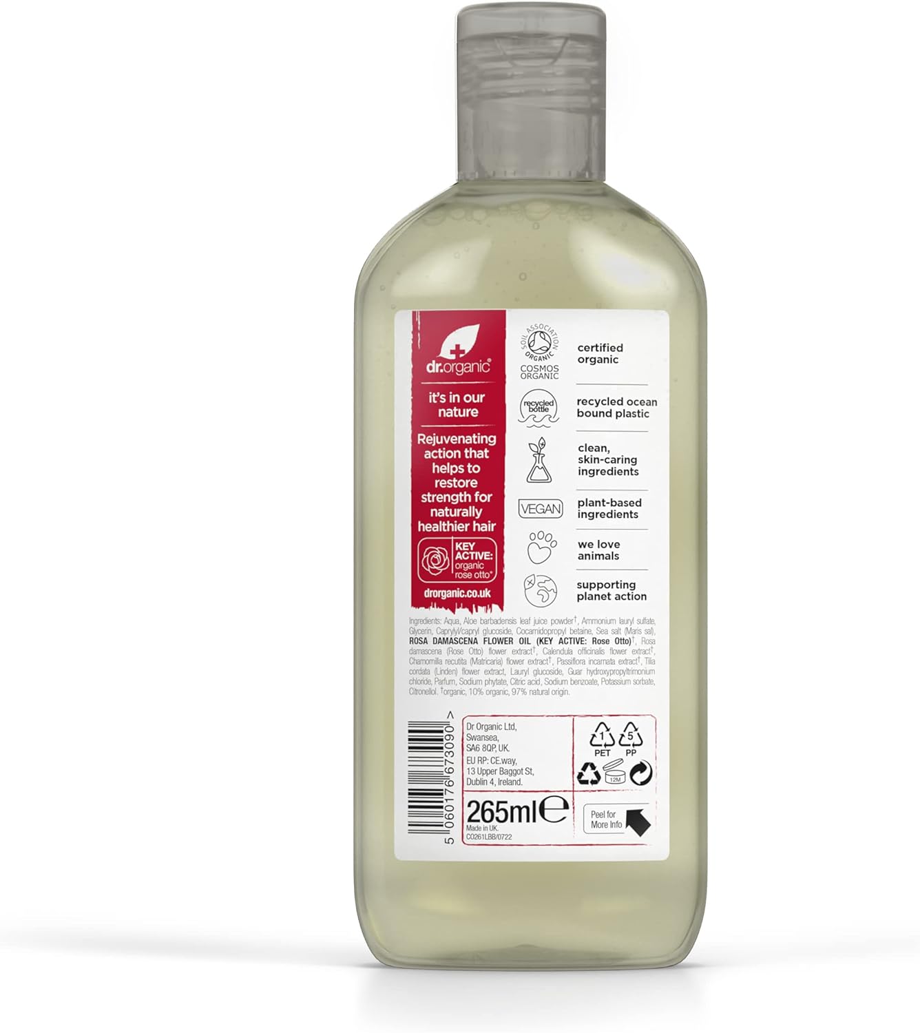 Dr Organic Bioactive Haircare Organic Rose Otto Shampoo 265ml