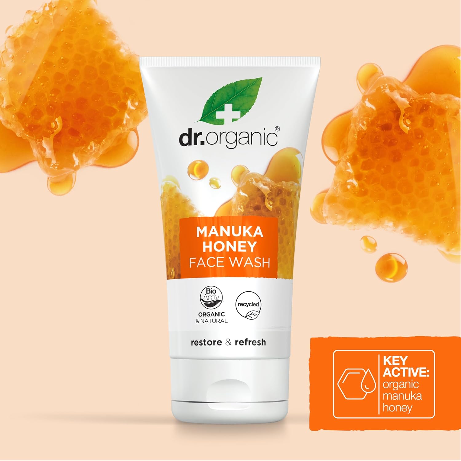 Dr Organic Manuka Honey Restore And Refresh Face Wash 150ml