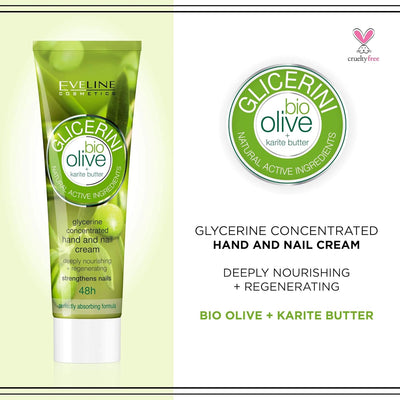 Eveline Bio Olive Glycerine Concentrated Hand And Nail Cream 100ml