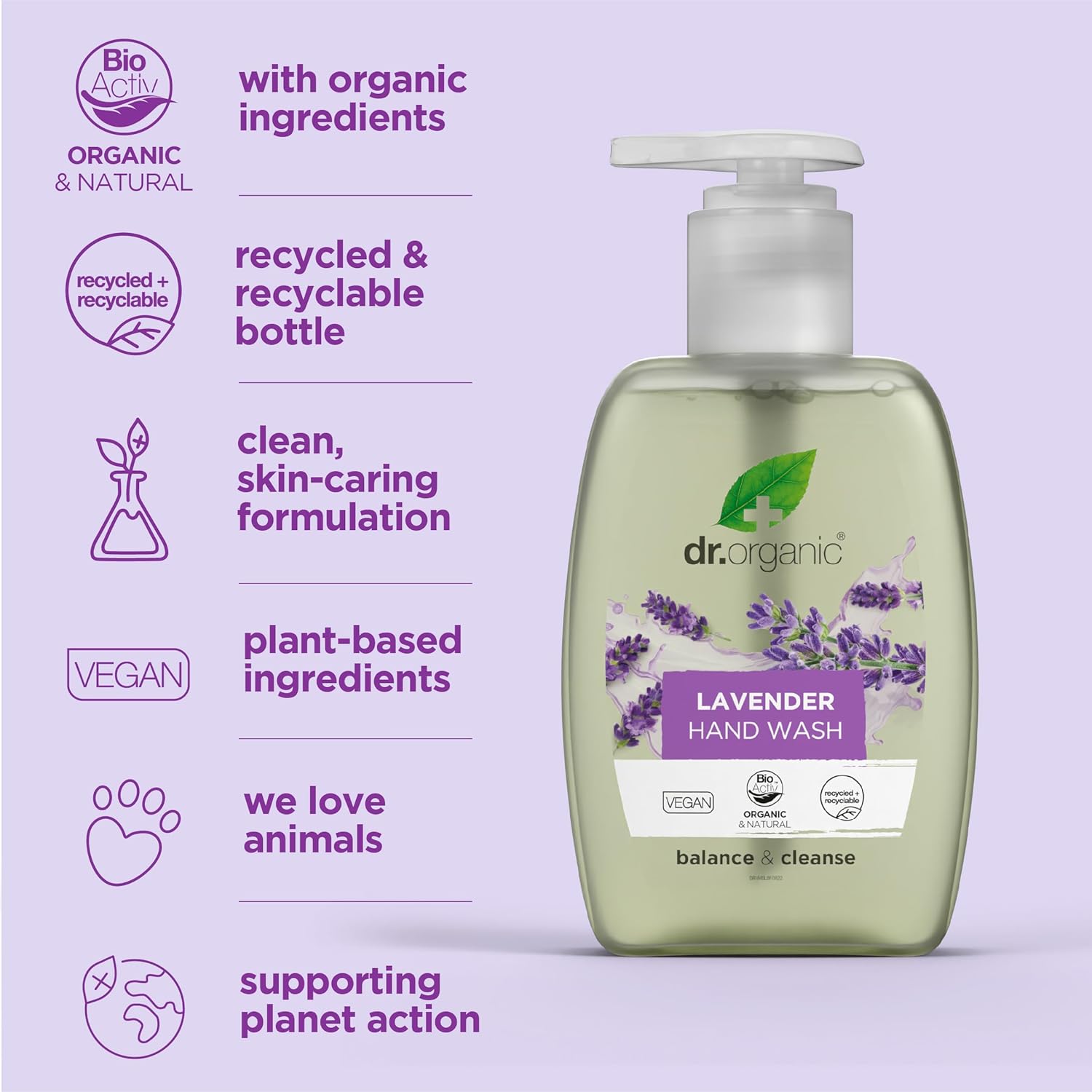 Dr Organic Organic Plus Lavender Hand Wash 250ml