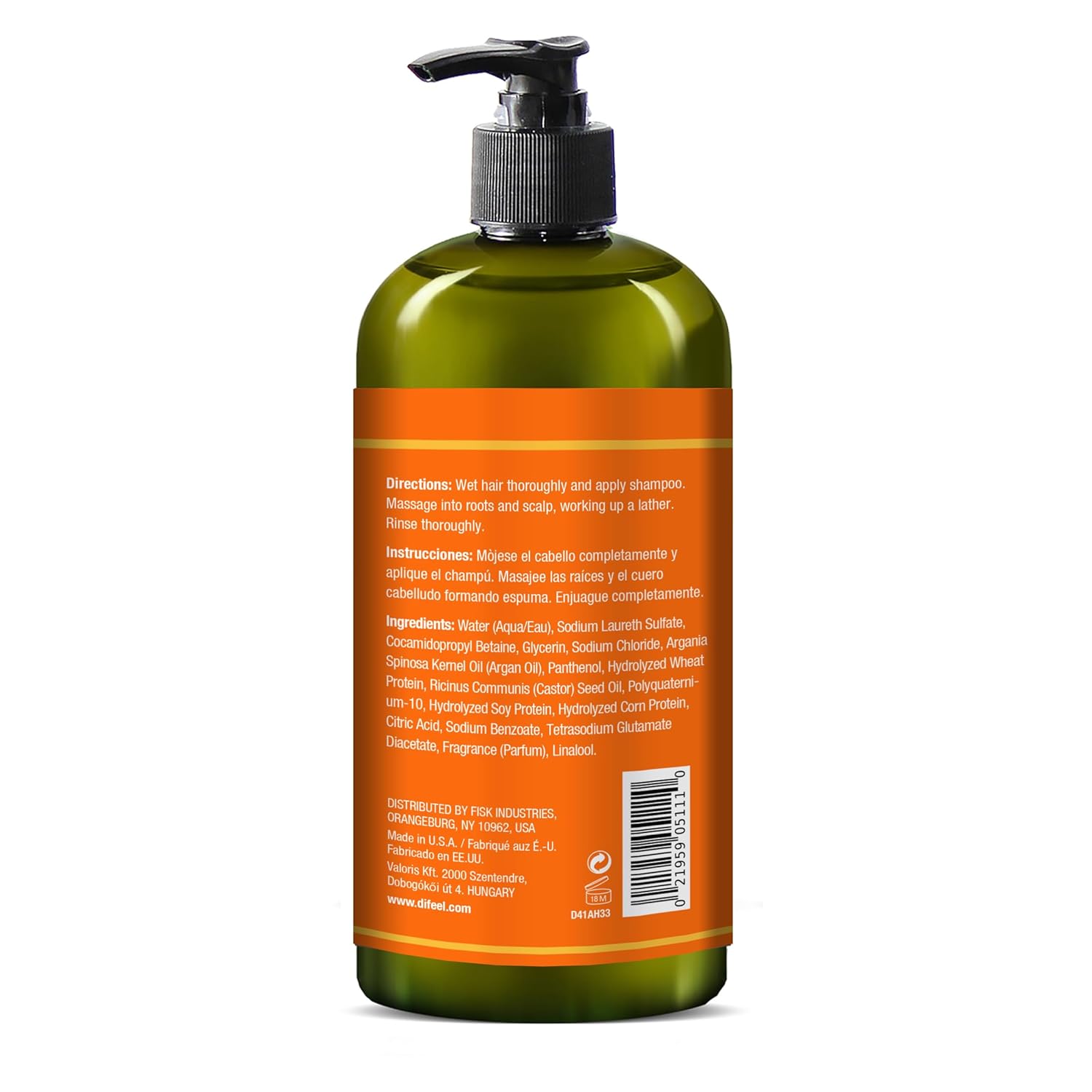 Difeel Argan Hydrating Shampoo 354ml