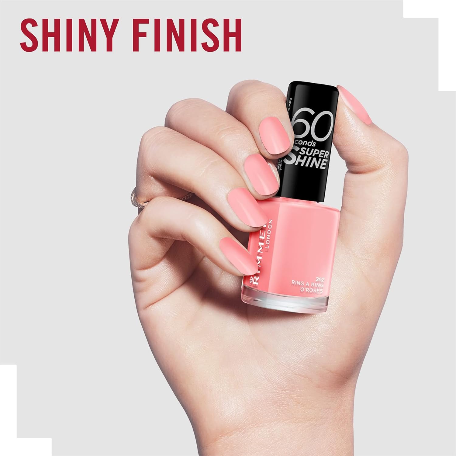 Rimmel 60 Seconds Super Shine Nail Polish 262 Ring A Ring O Roses 8ml
