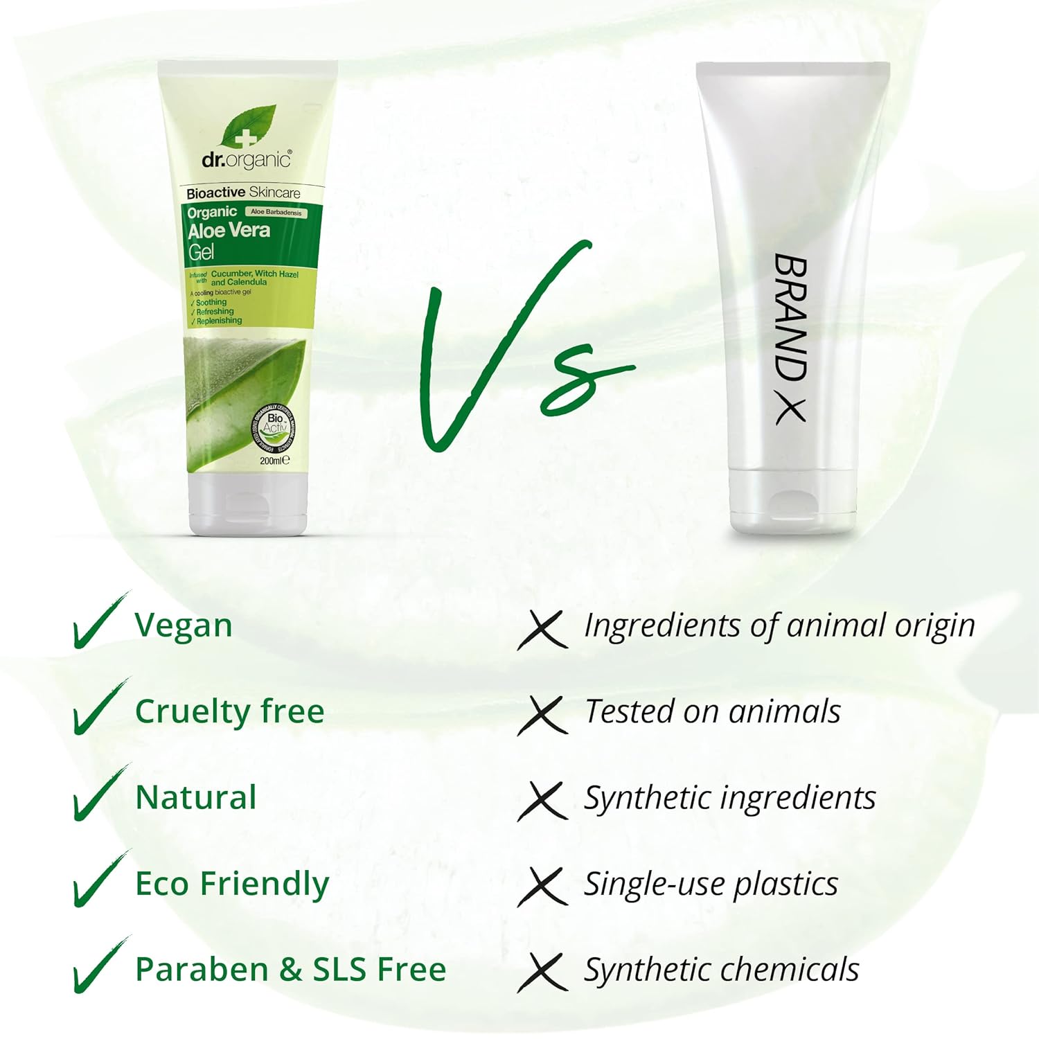 Dr Organic Organic Aloe Vera Gel With Cucumber And Witch Hazel 200ml
