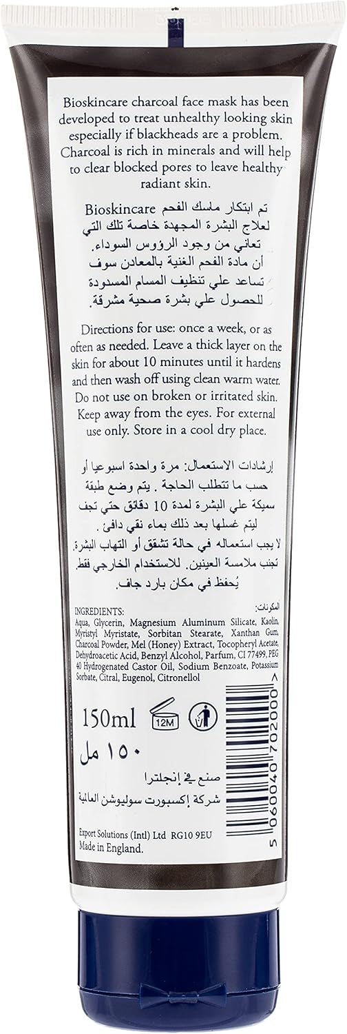 Bio Skincare Pore Puryfying Chracoal Mask For Normal Oily Skin 150ml