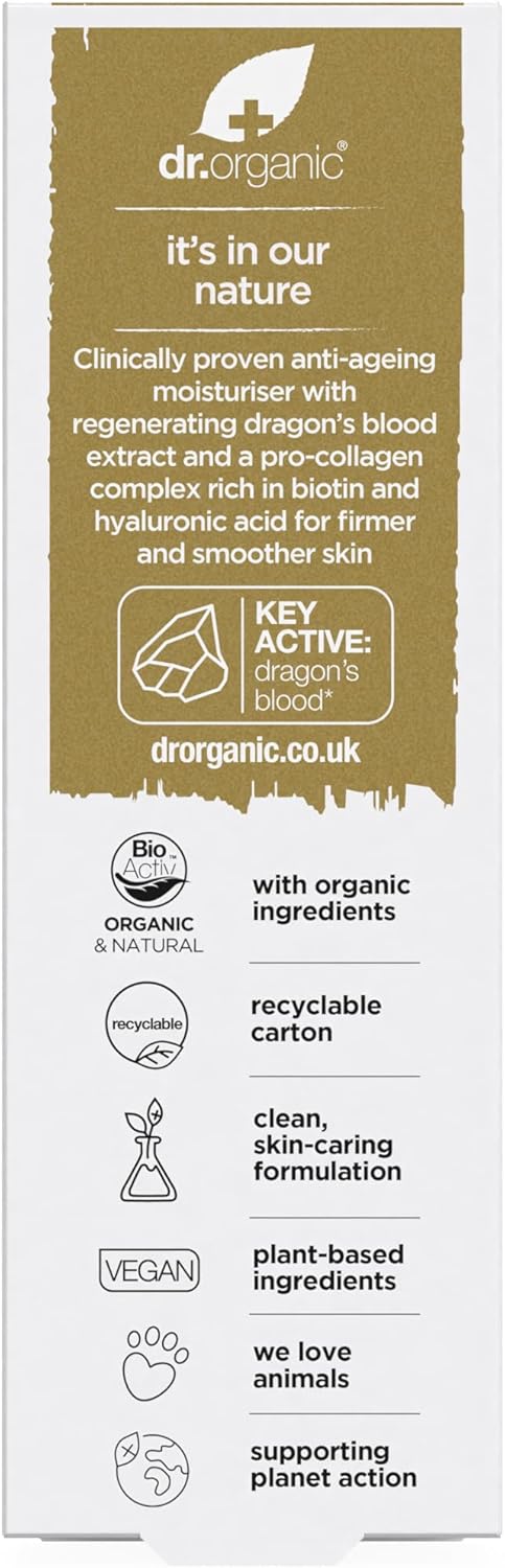 Dr Organic Pro Collagen Plus Anti Ageing Moisturiser With Dragons Blood 50ml