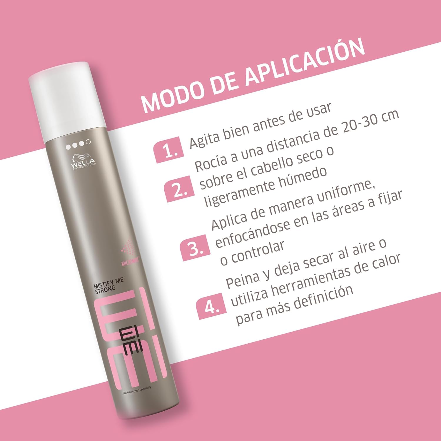Wella EIMI Mistify Me Strong Fast Drying Hairspray 300ml / 500ml