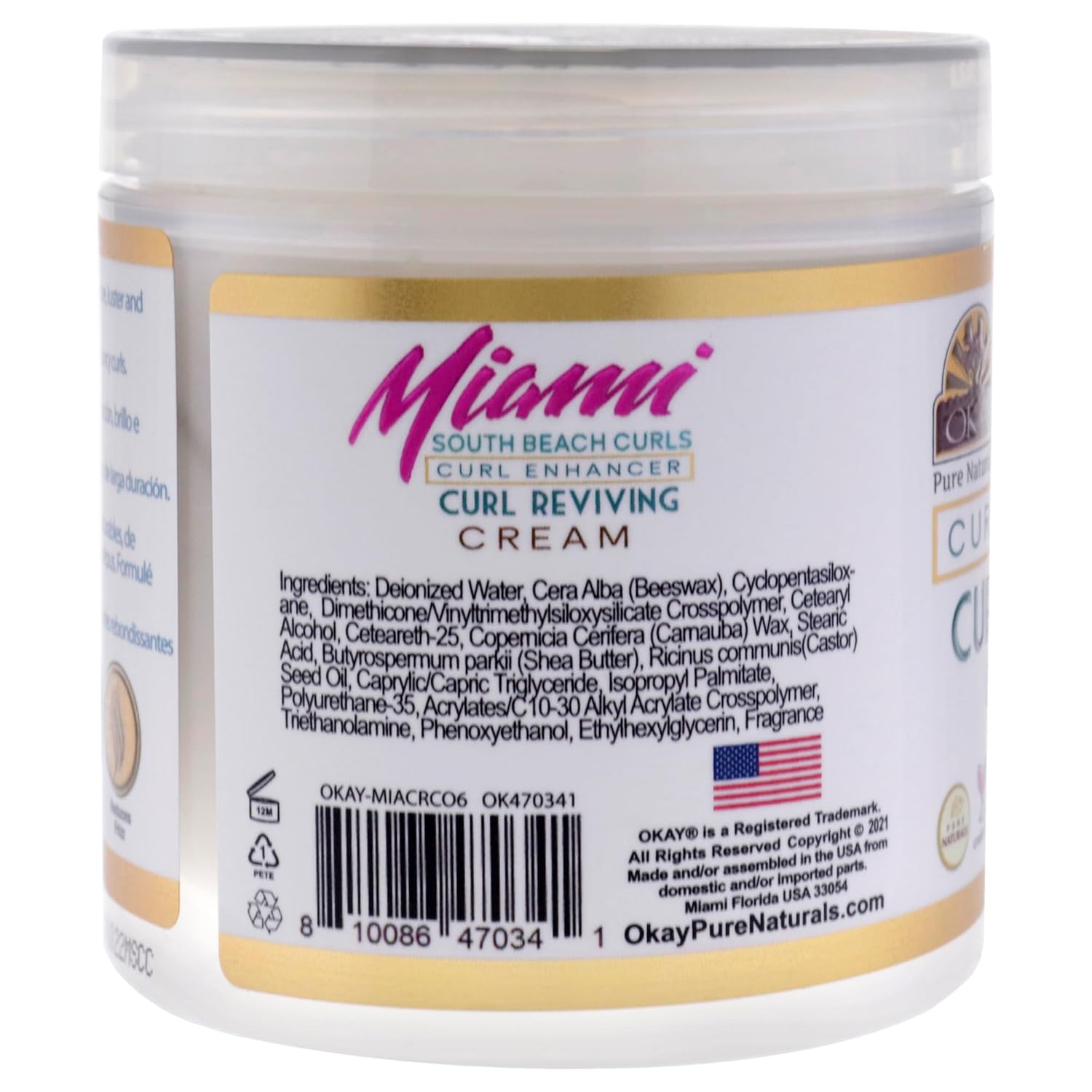 Okay Miami Curl Enhancer Coconut Curl Reviving Cream 170g