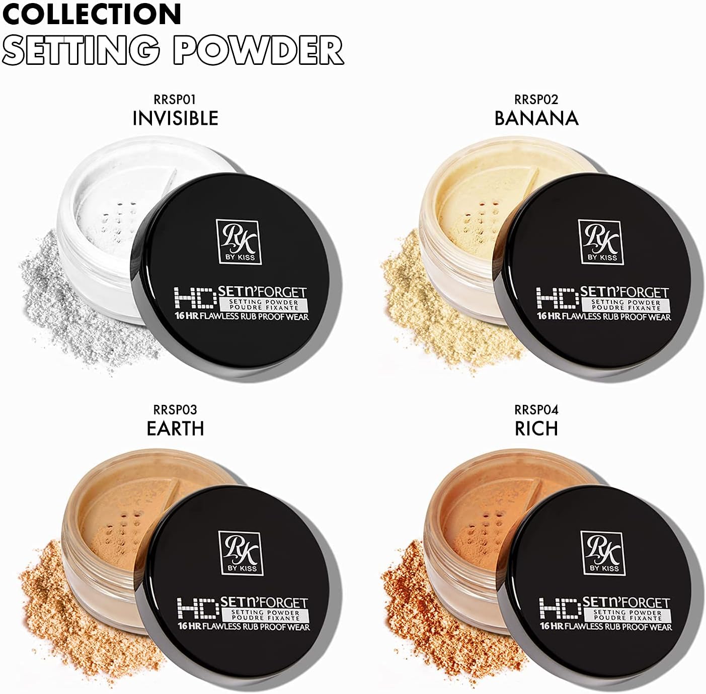 RK By Kiss HD Set N Forget Setting Powder RRSP01 Invisible 12g