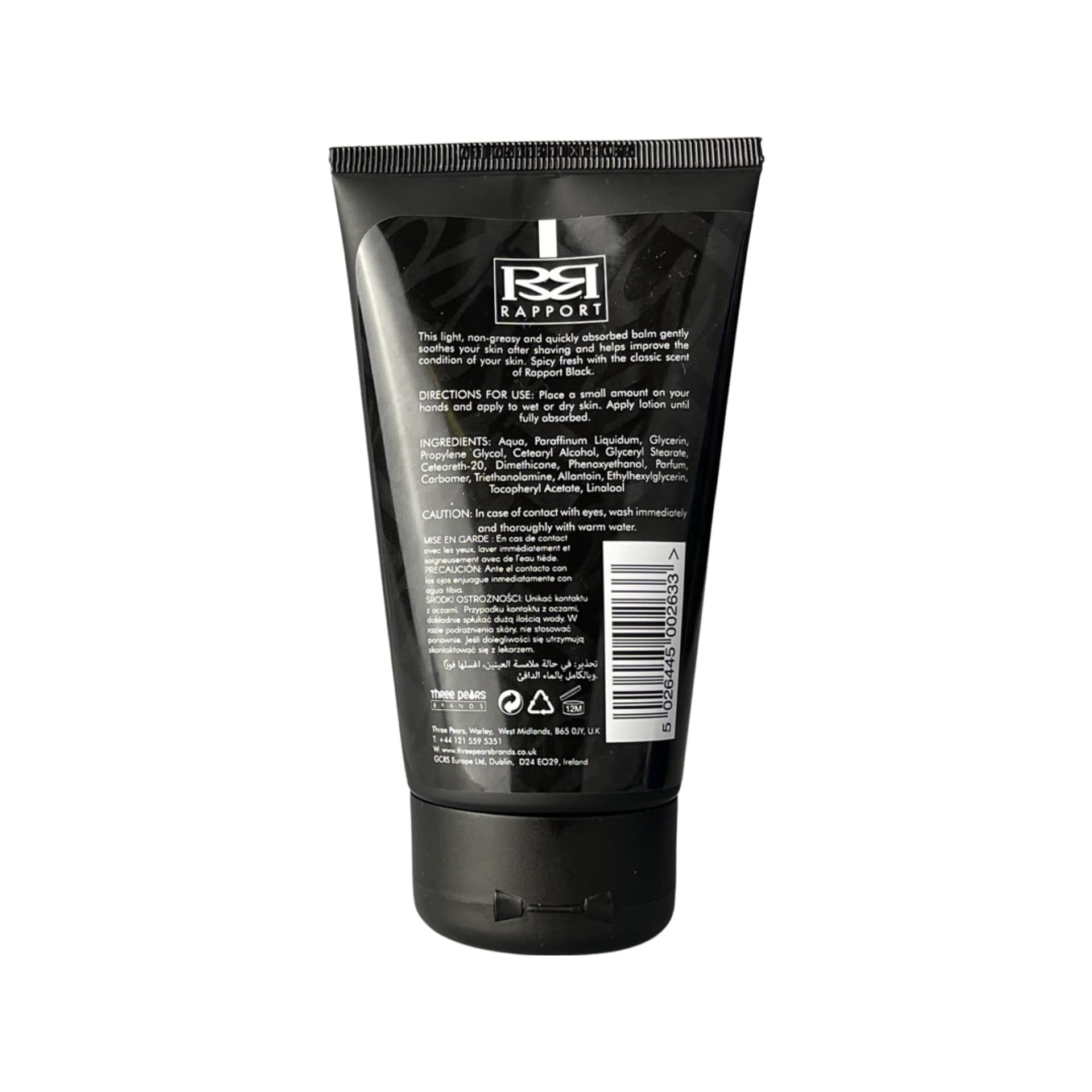Three Pears Rapport Black Aftershave Balm 150ml