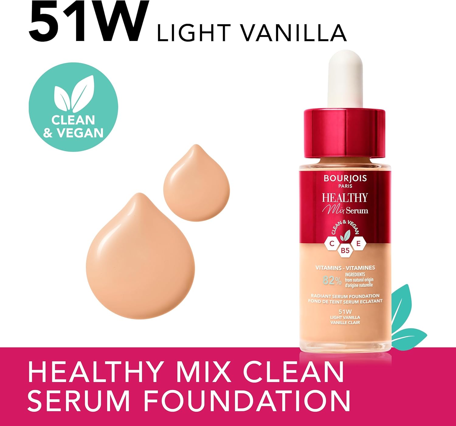 Bourjois Healthy Mix Serum Makeup Foundation 30ml
